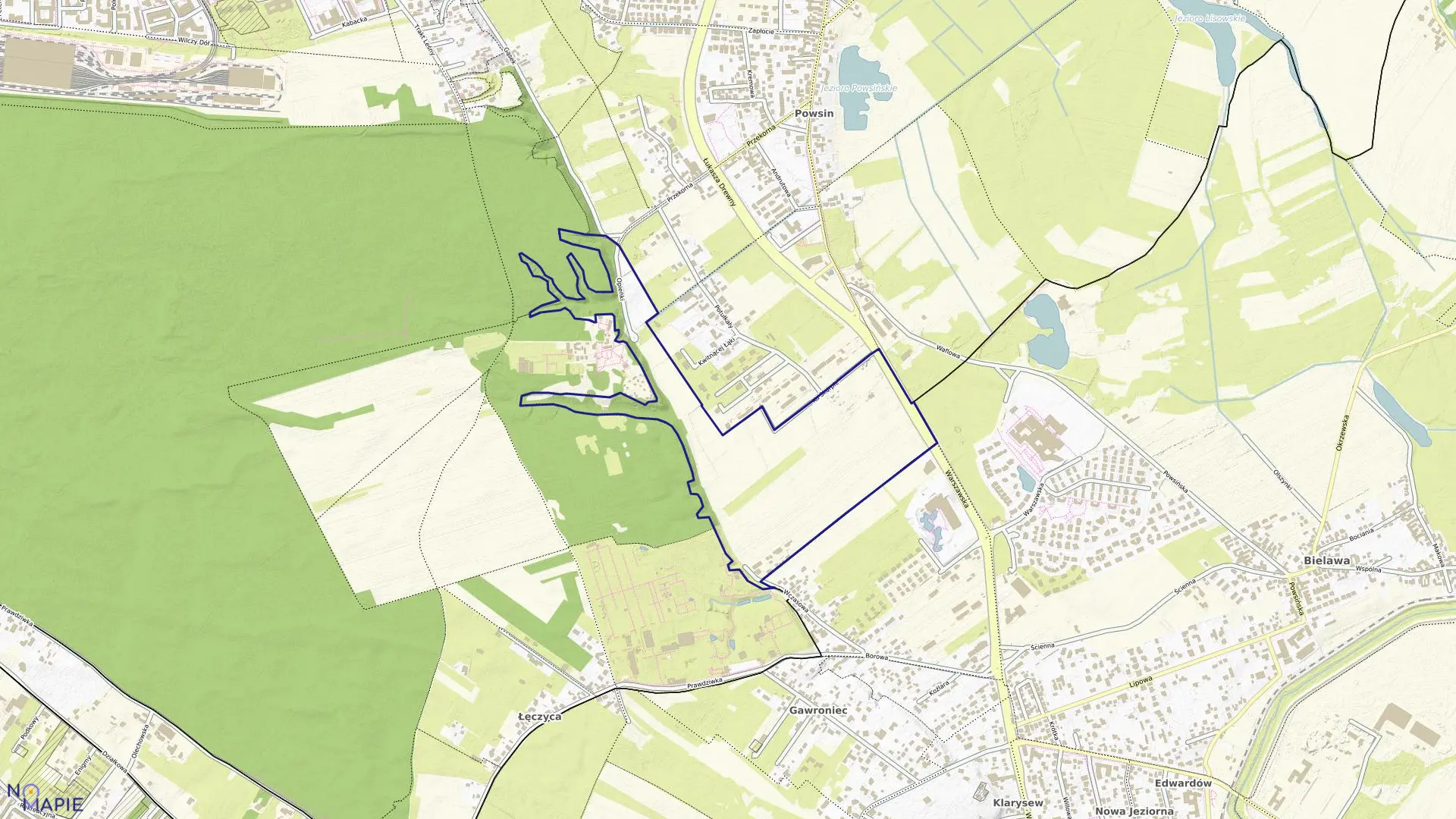 Mapa obrębu 1-12-11 w mieście Warszawa