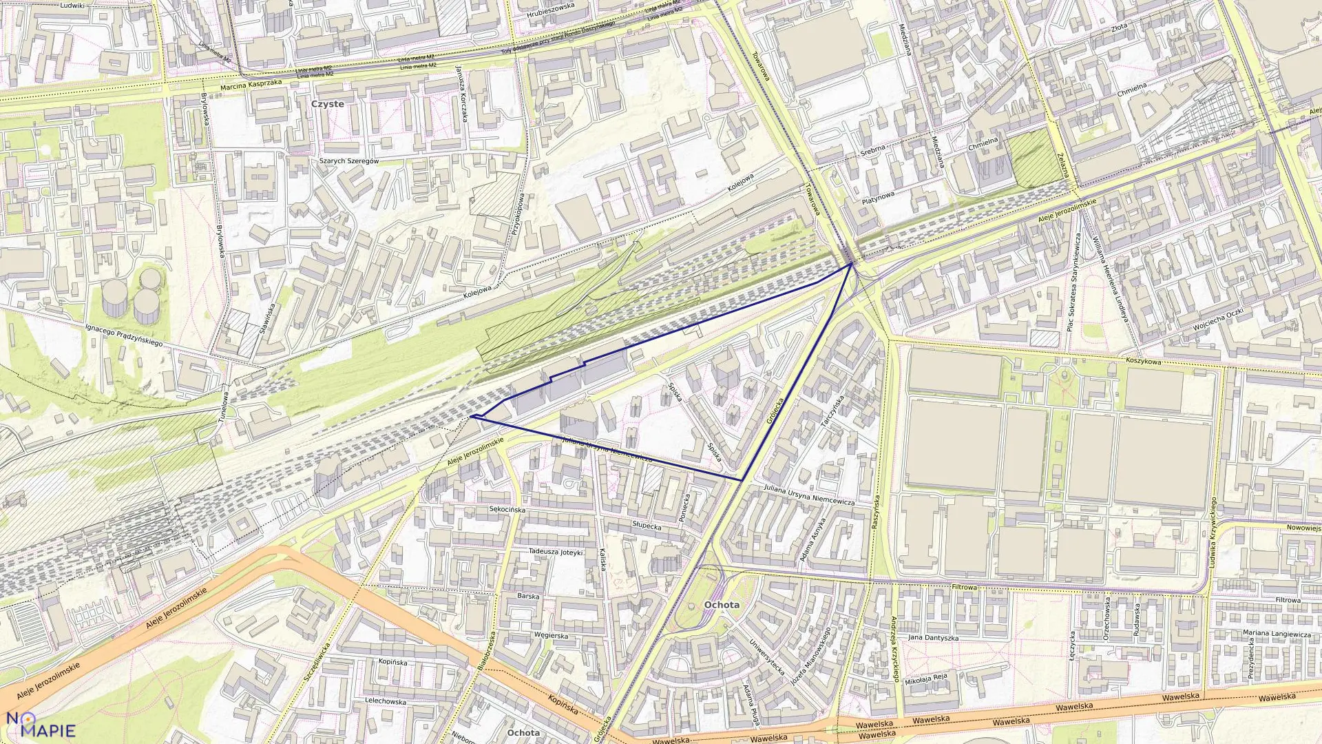 Mapa obrębu 2-02-01 w mieście Warszawa