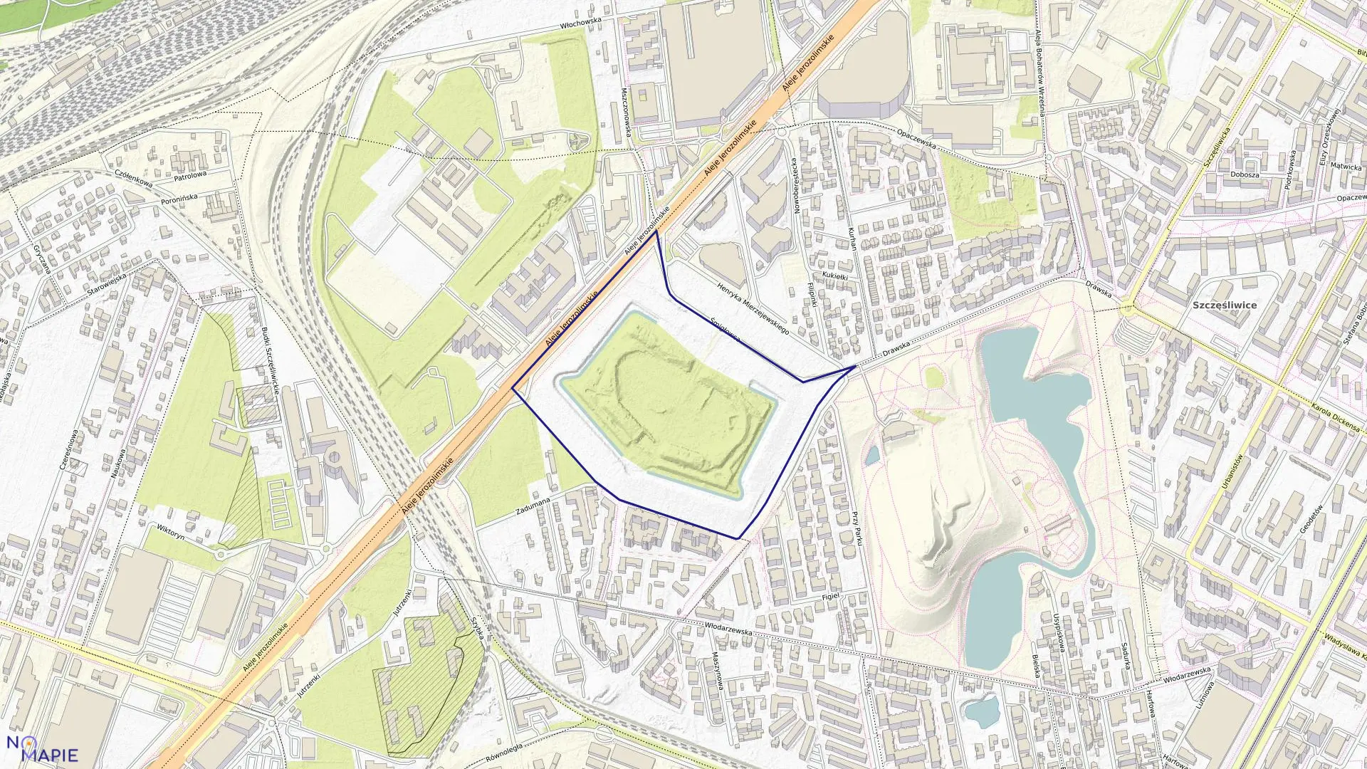 Mapa obrębu 2-03-11 w mieście Warszawa