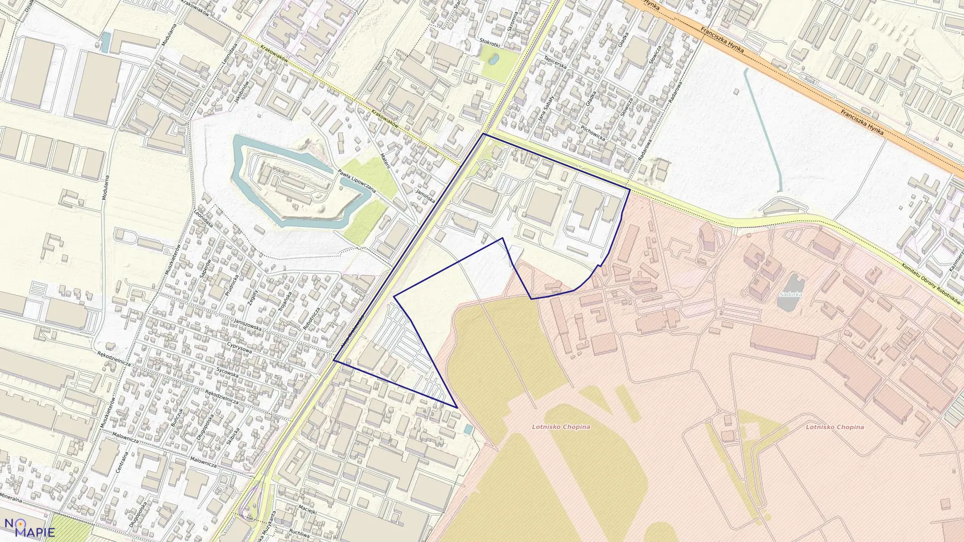 Mapa obrębu 2-06-02 w mieście Warszawa