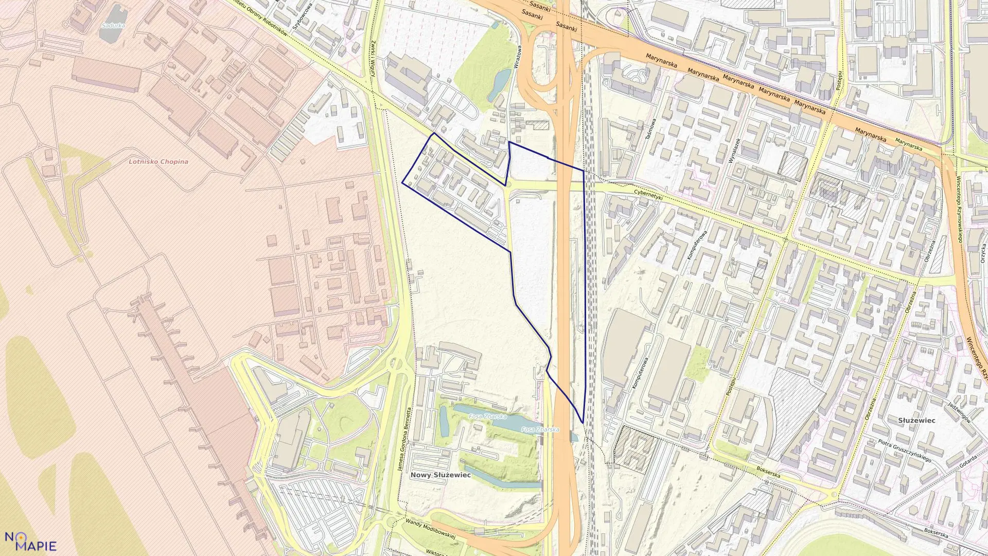 Mapa obrębu 2-06-03 w mieście Warszawa