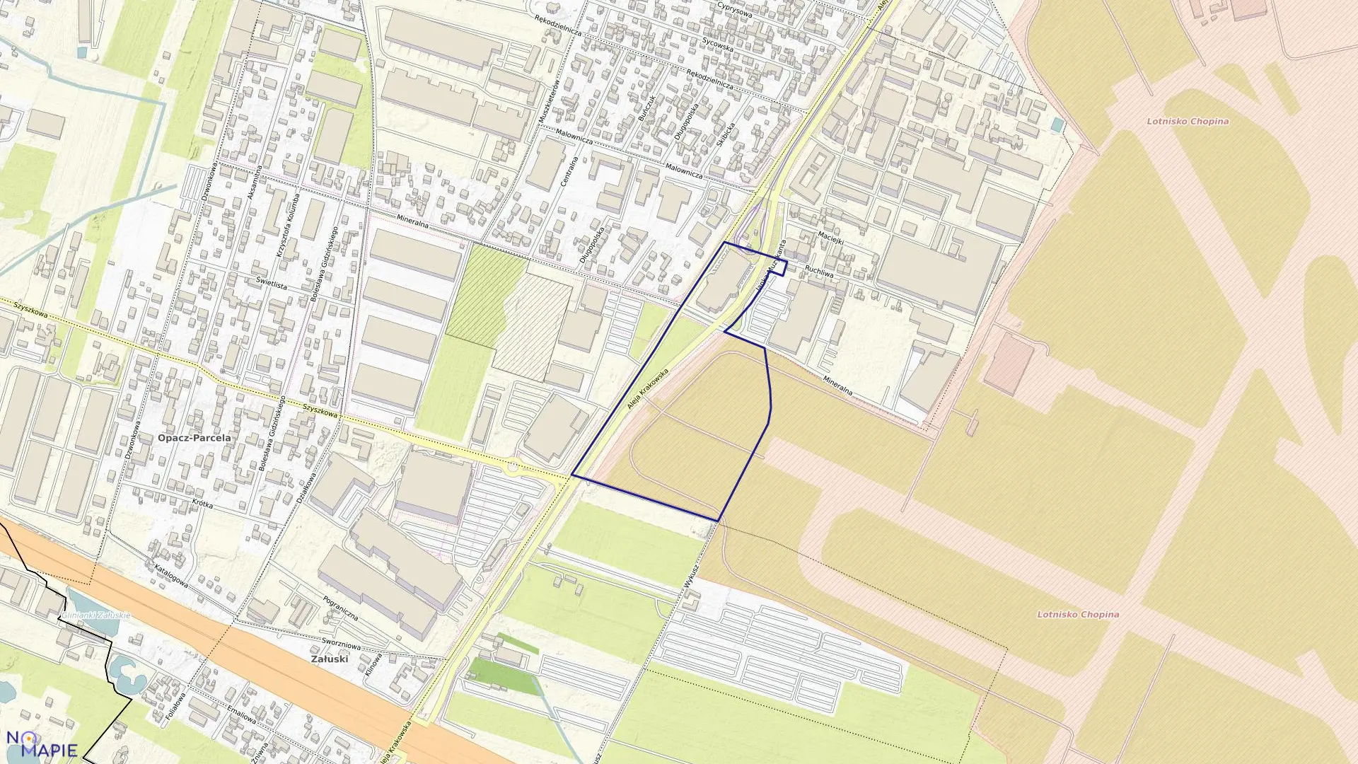 Mapa obrębu 2-06-06 w mieście Warszawa