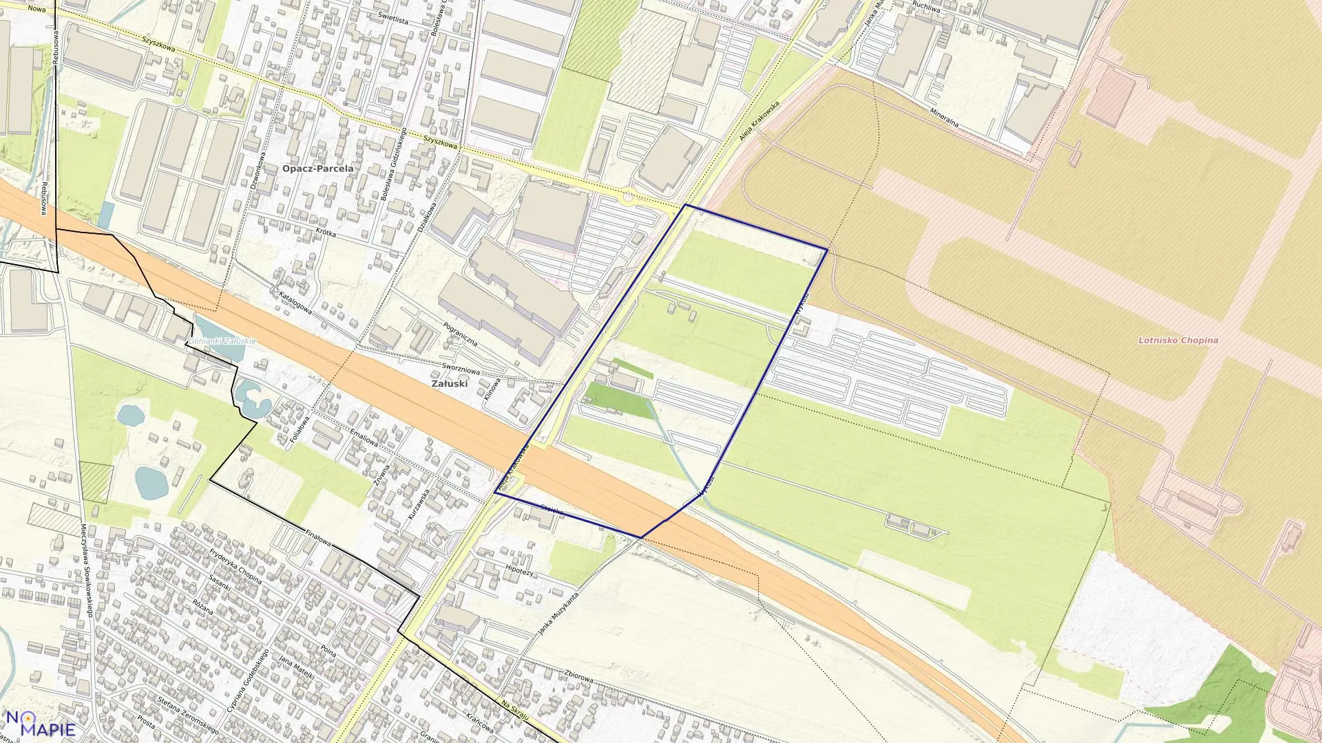 Mapa obrębu 2-06-08 w mieście Warszawa