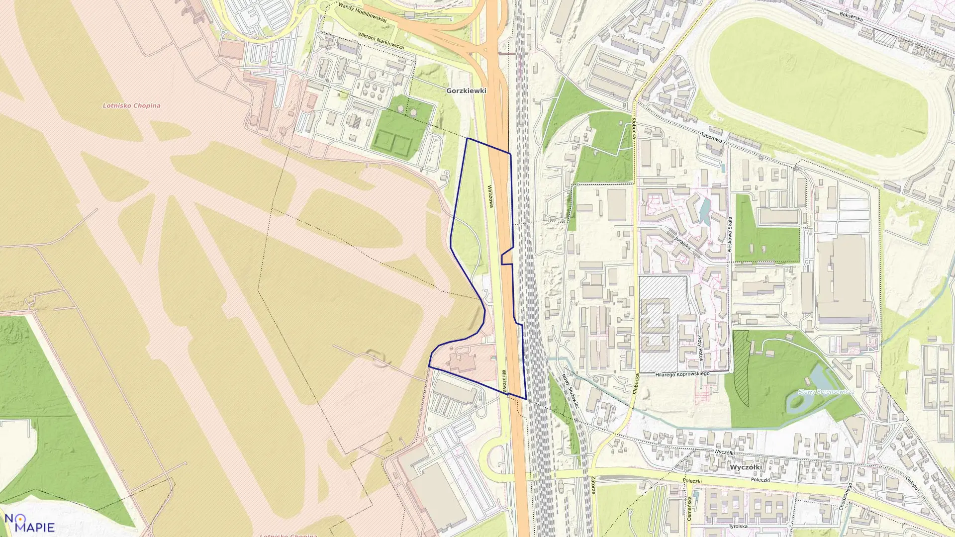 Mapa obrębu 2-06-11 w mieście Warszawa