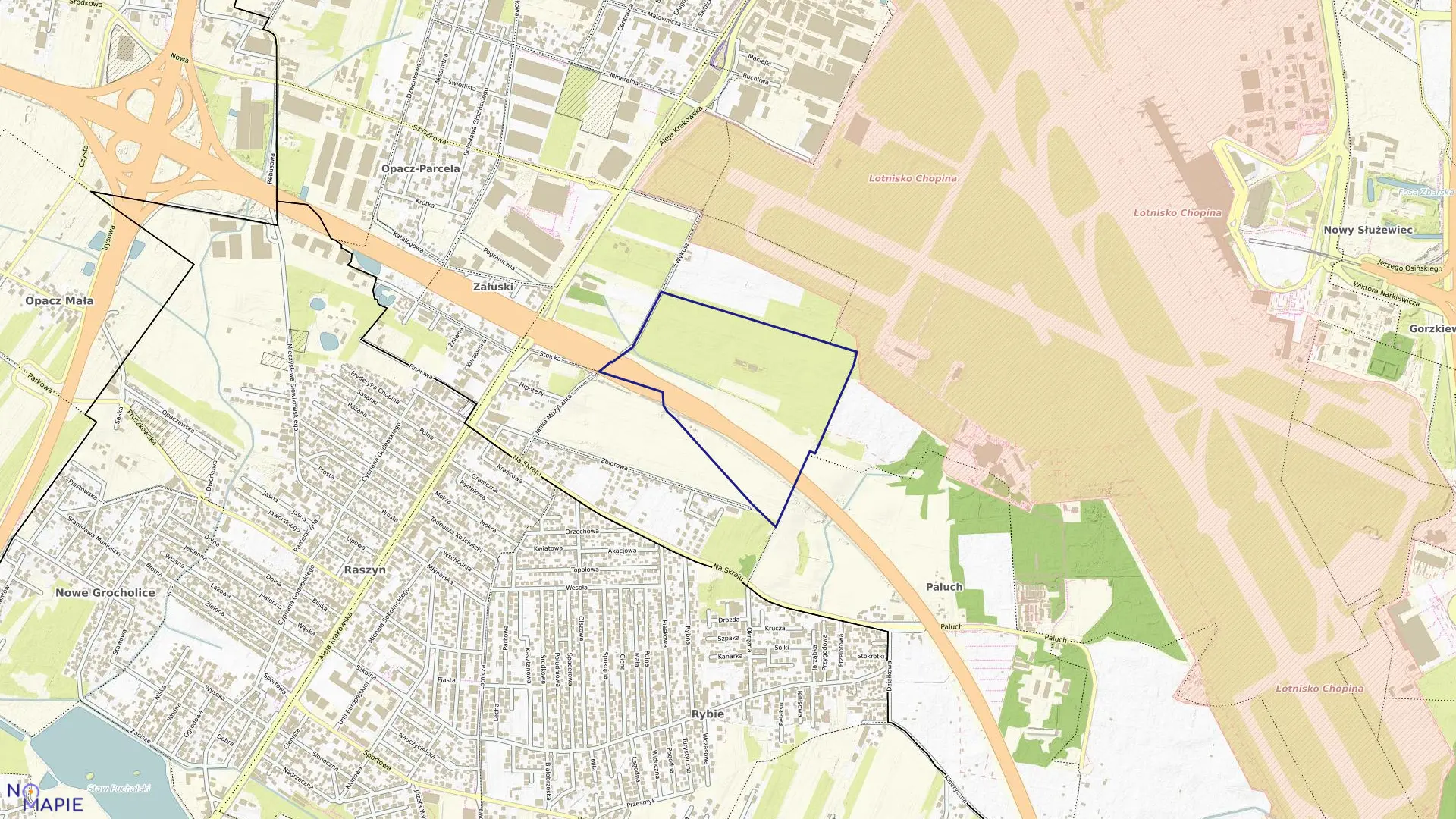 Mapa obrębu 2-06-12 w mieście Warszawa