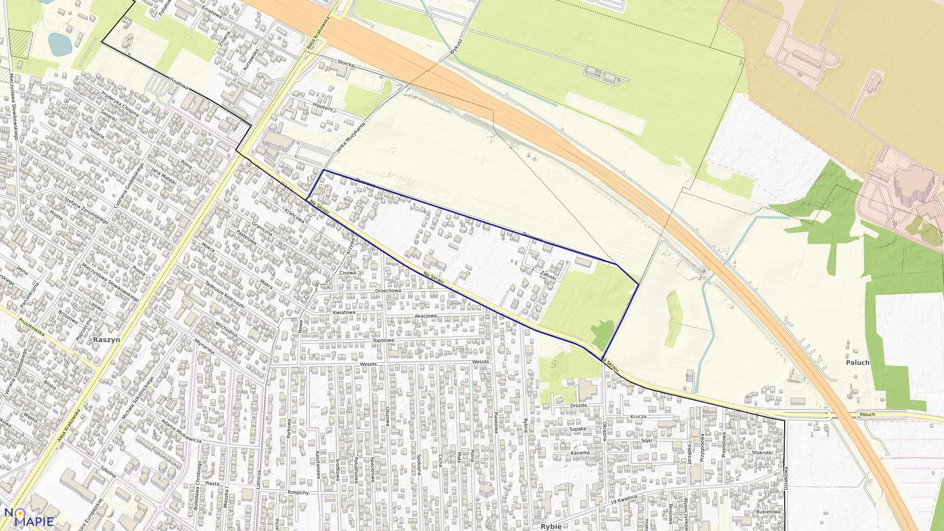 Mapa obrębu 2-06-15 w mieście Warszawa