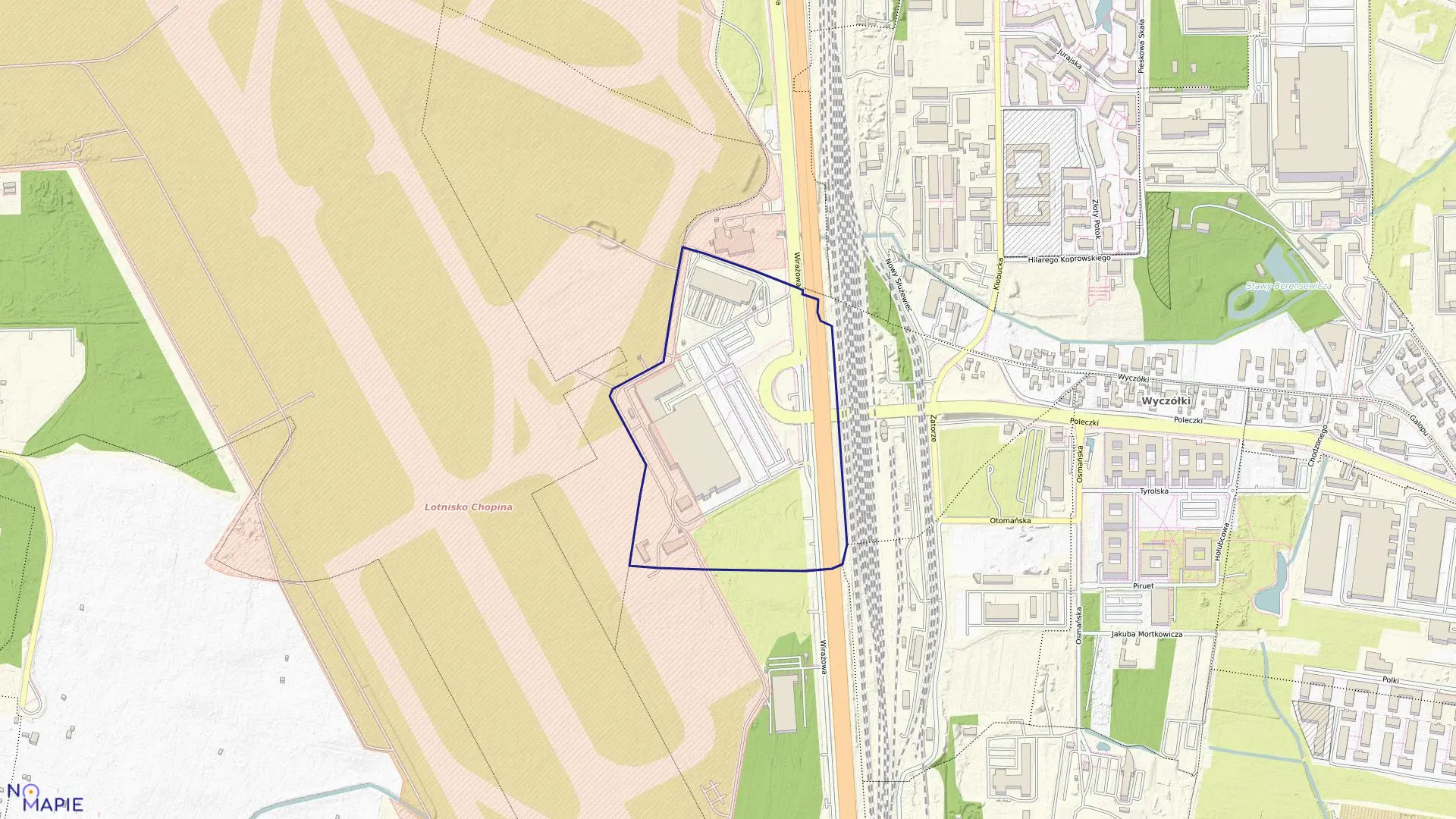 Mapa obrębu 2-06-17 w mieście Warszawa