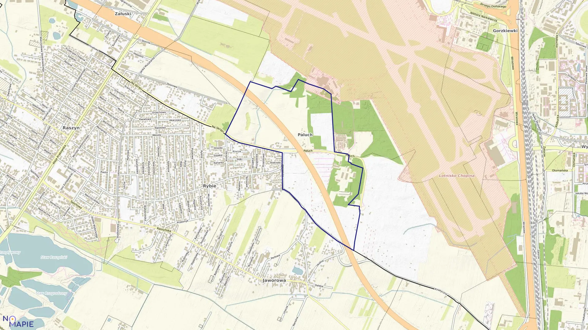 Mapa obrębu 2-06-18 w mieście Warszawa