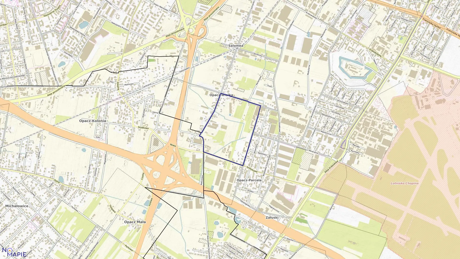 Mapa obrębu 2-07-09 w mieście Warszawa