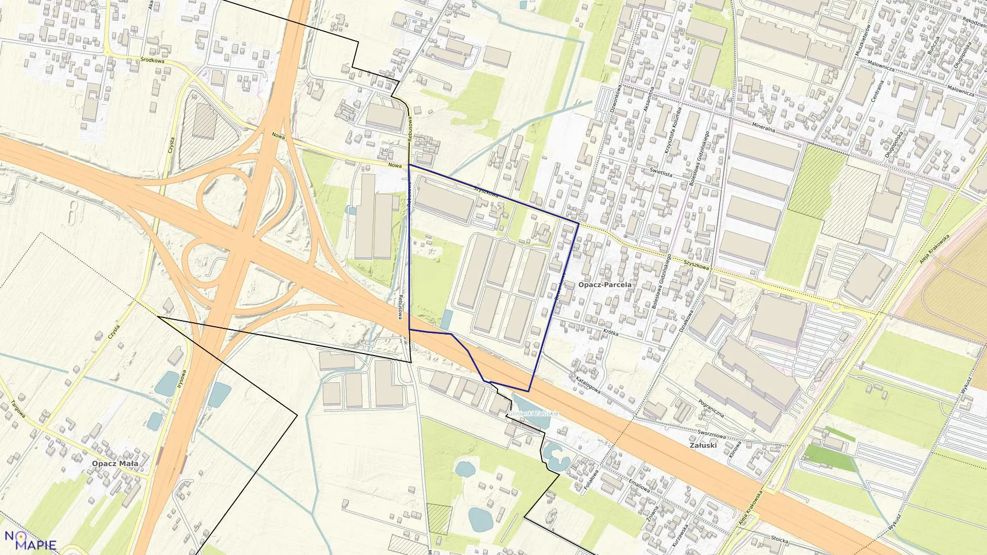 Mapa obrębu 2-07-15 w mieście Warszawa