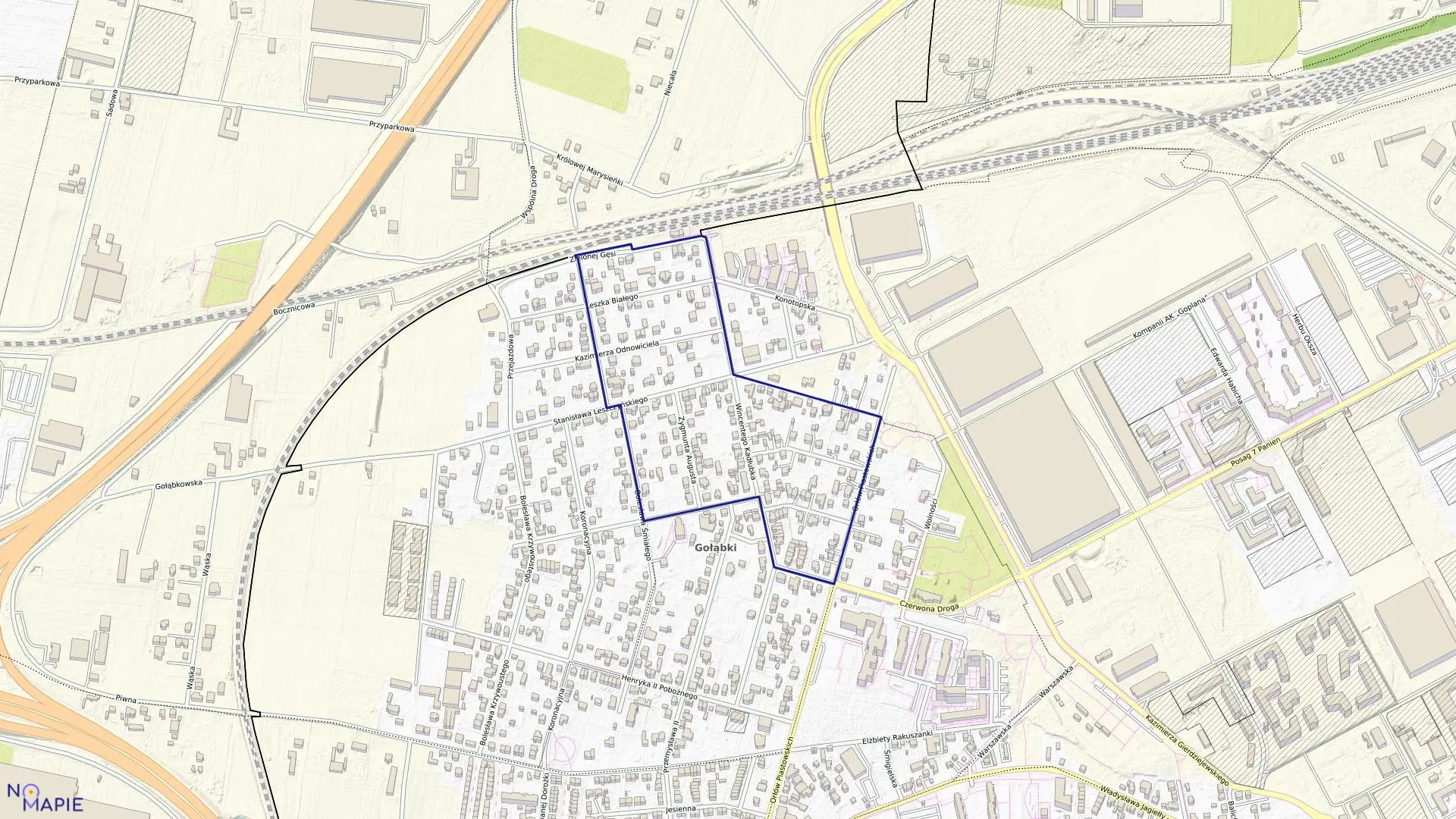 Mapa obrębu 2-09-02 w mieście Warszawa