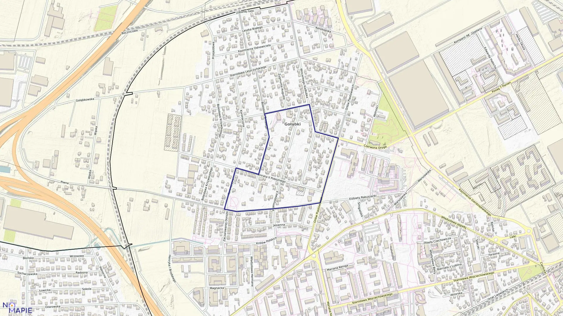 Mapa obrębu 2-09-03 w mieście Warszawa