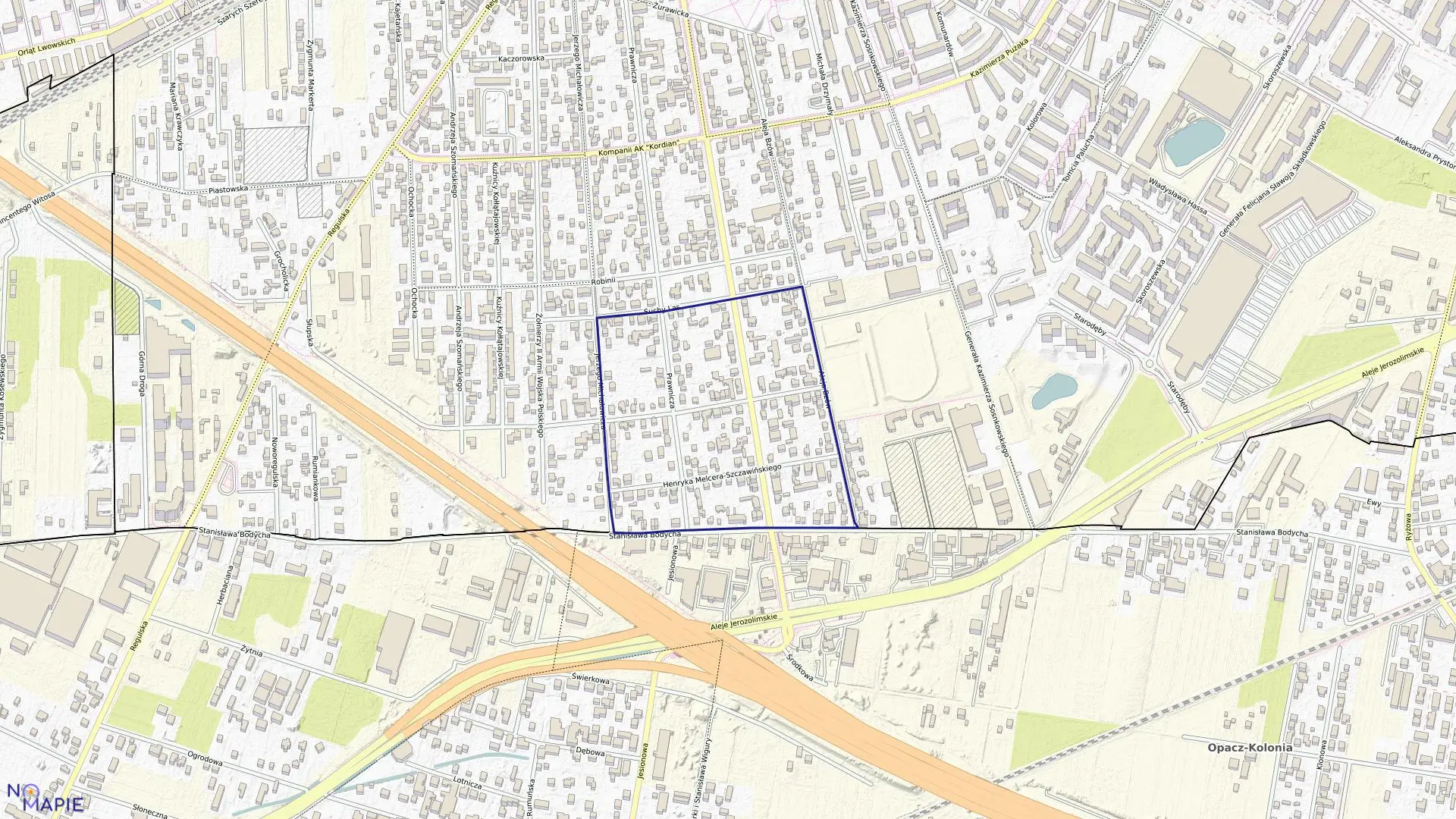 Mapa obrębu 2-11-11 w mieście Warszawa