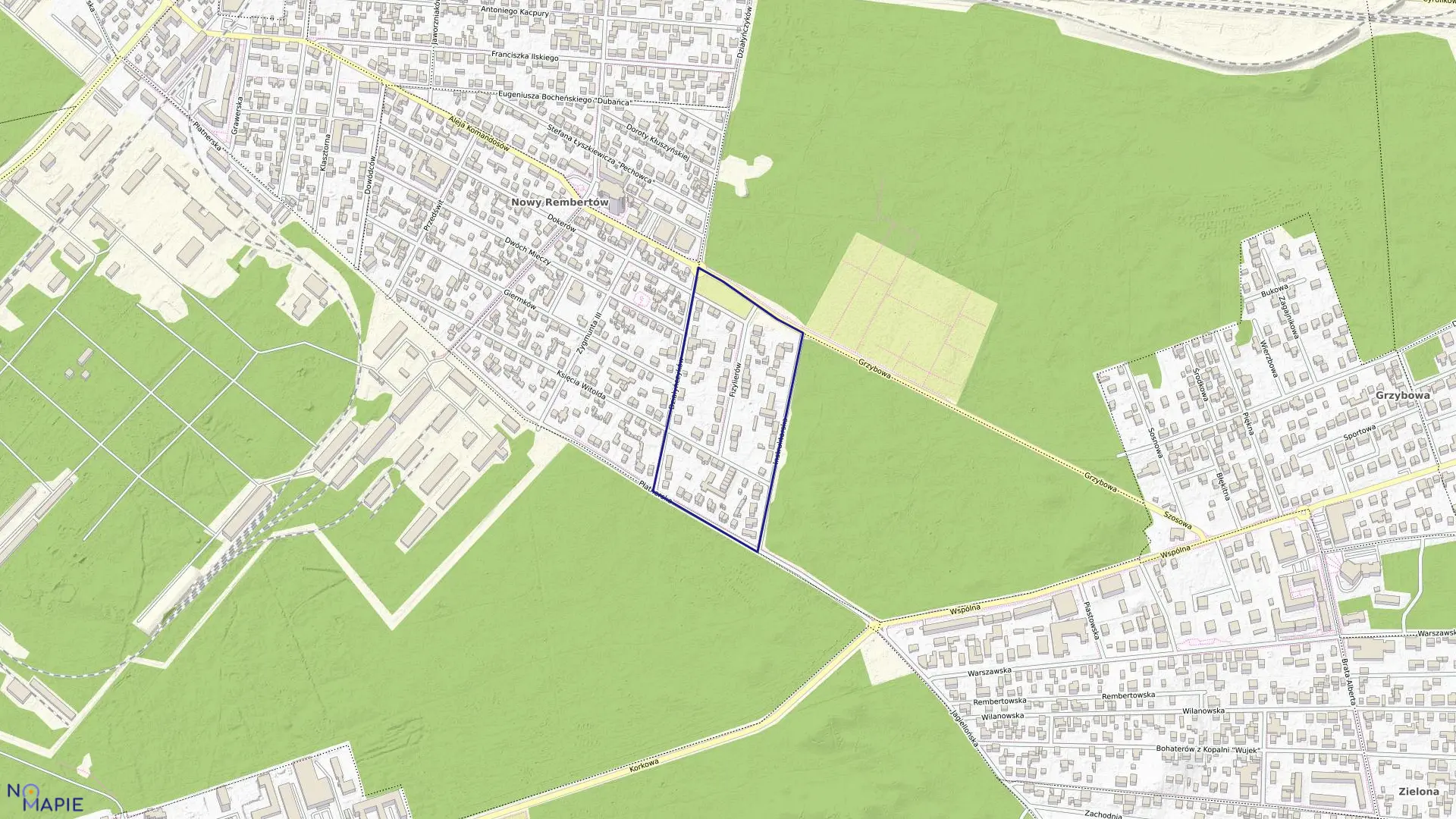 Mapa obrębu 3-00-78 w mieście Warszawa