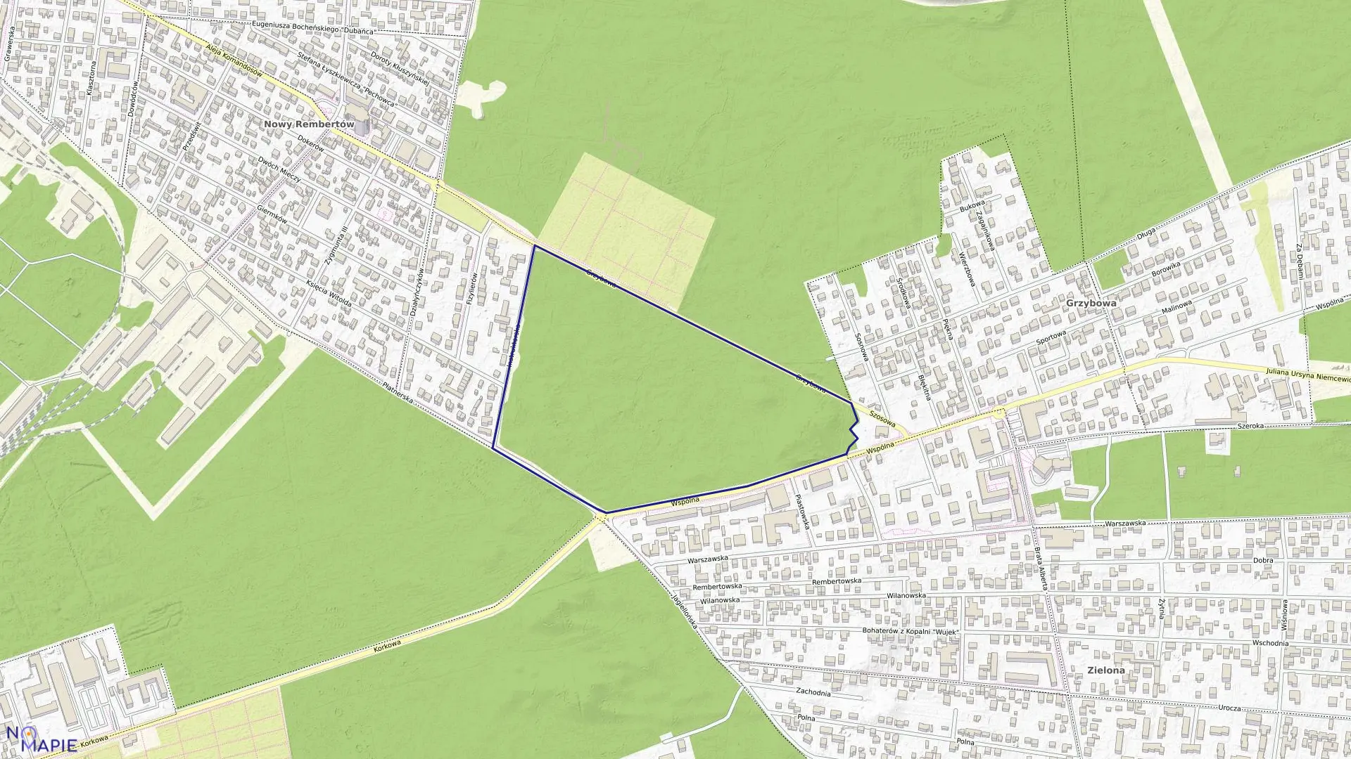 Mapa obrębu 3-00-79 w mieście Warszawa