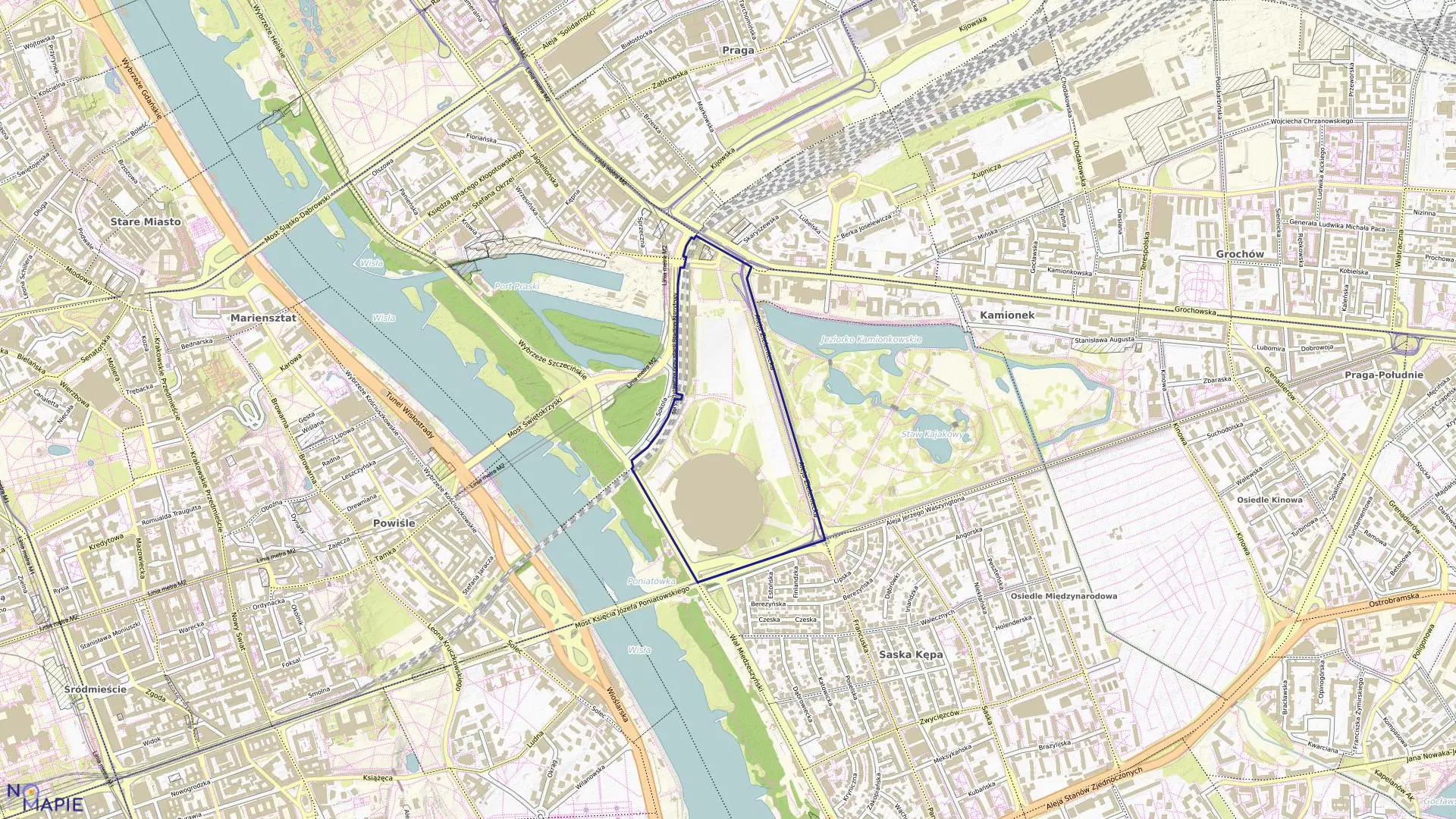 Mapa obrębu 3-01-01 w mieście Warszawa