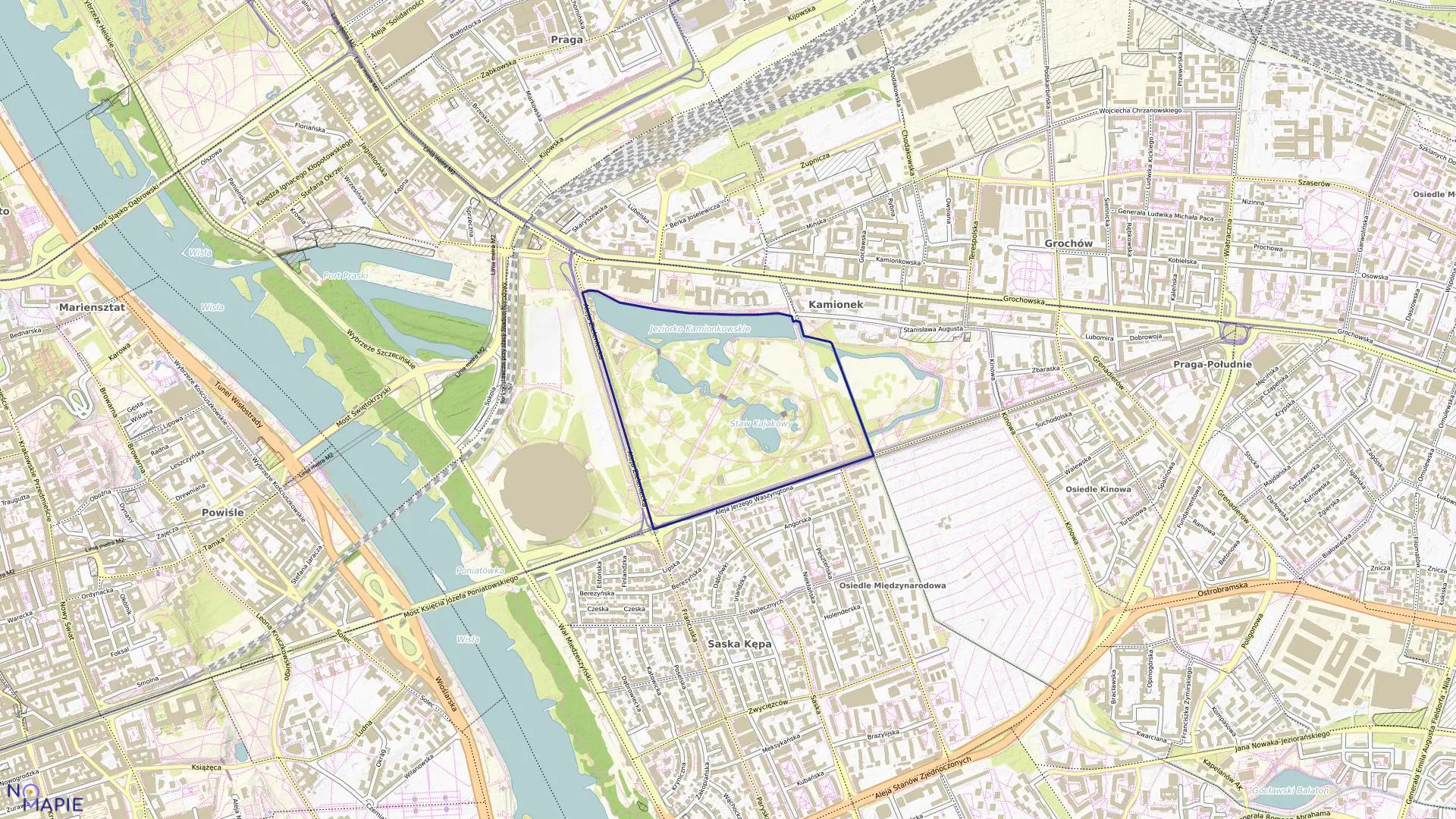 Mapa obrębu 3-01-02 w mieście Warszawa