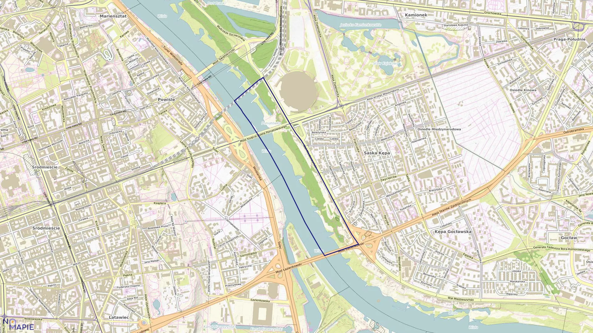 Mapa obrębu 3-01-06 w mieście Warszawa