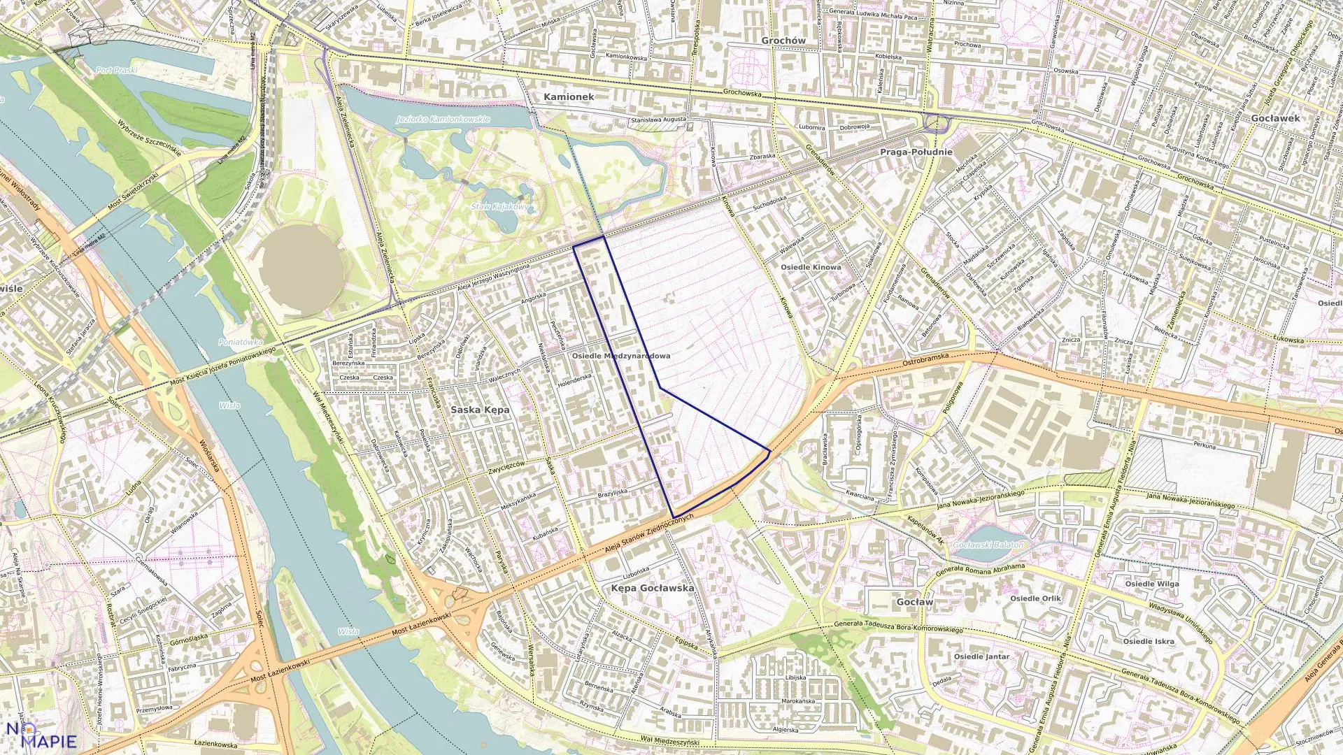 Mapa obrębu 3-01-11 w mieście Warszawa