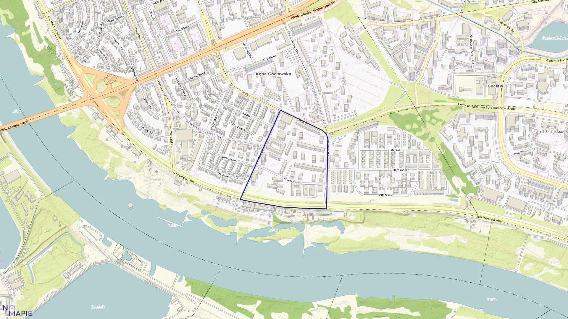 Mapa obrębu 3-01-23 w mieście Warszawa