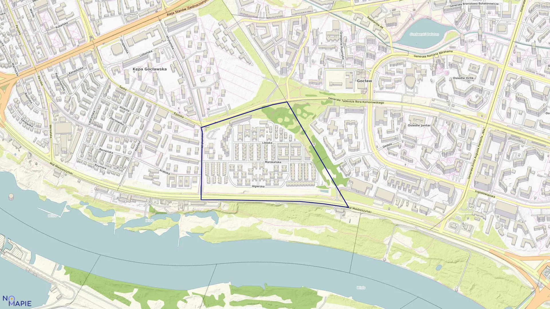 Mapa obrębu 3-01-24 w mieście Warszawa