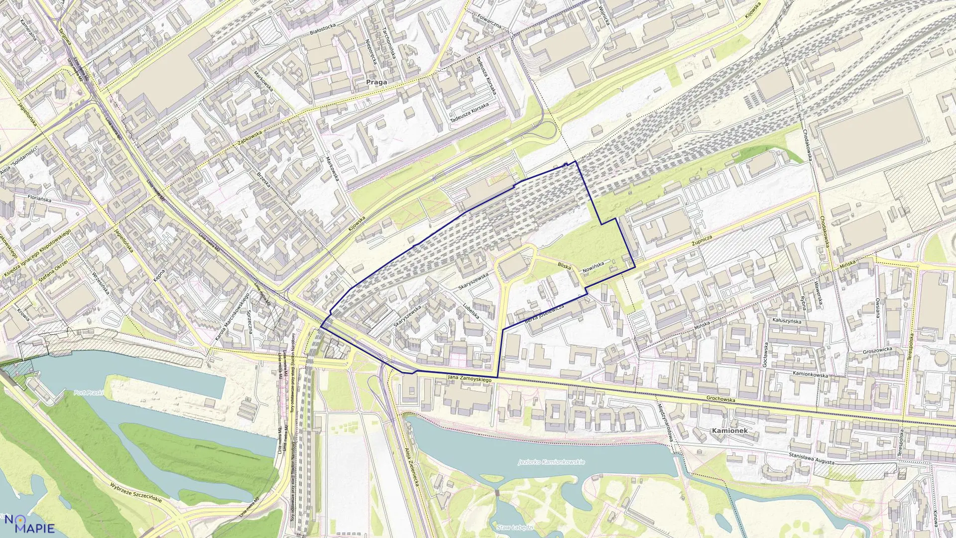 Mapa obrębu 3-02-01 w mieście Warszawa