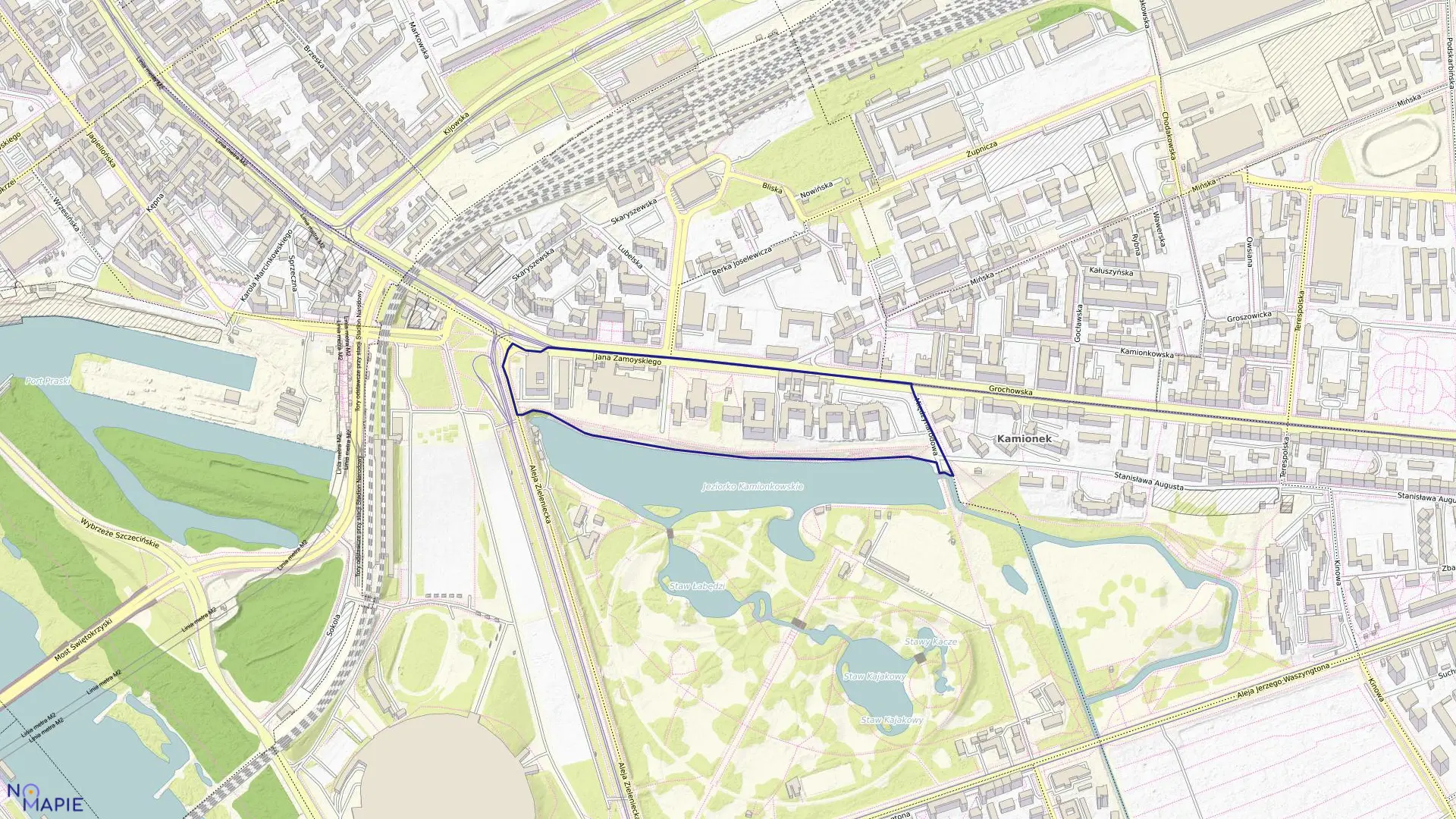 Mapa obrębu 3-02-04 w mieście Warszawa