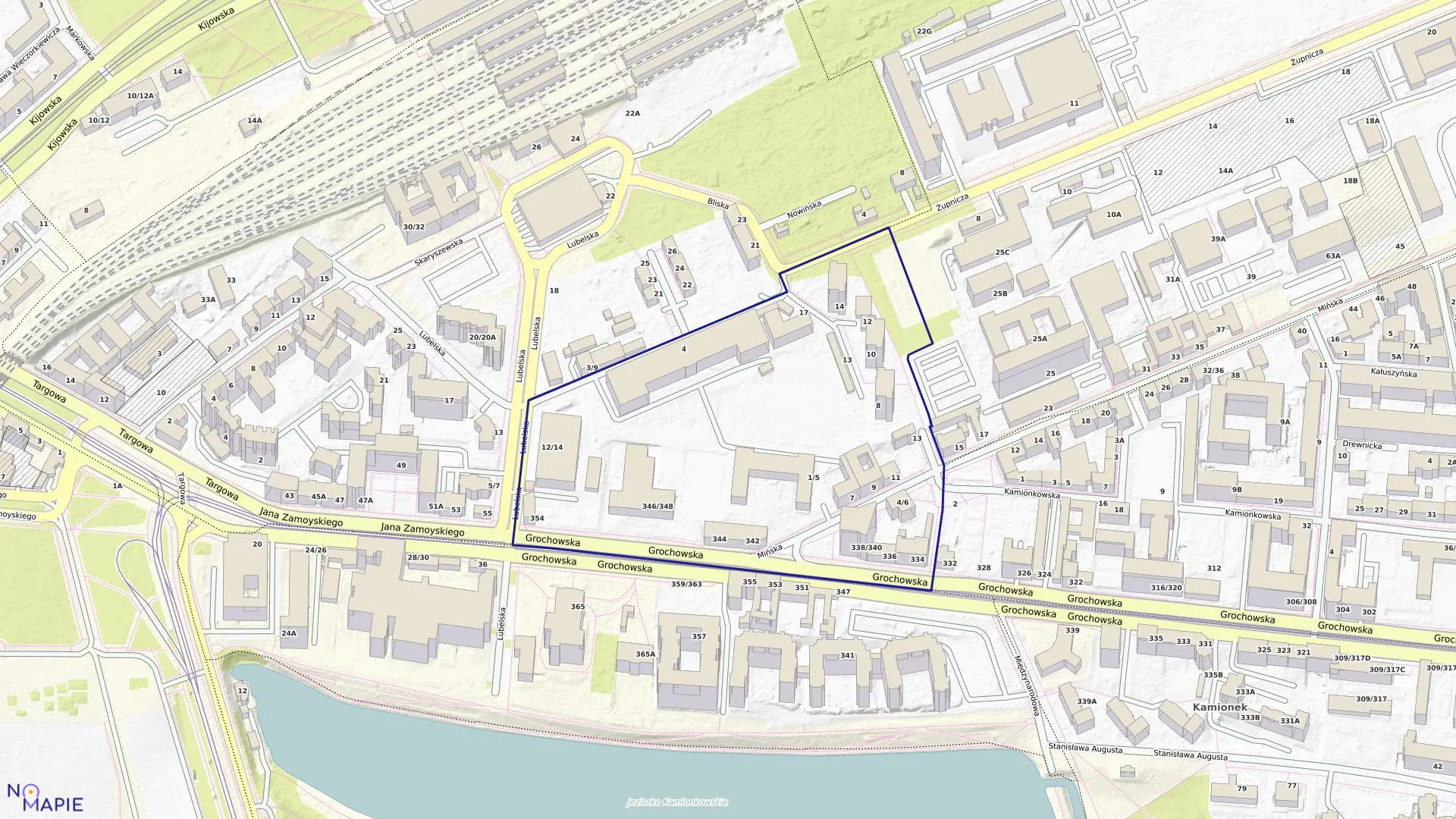 Mapa obrębu 3-02-05 w mieście Warszawa