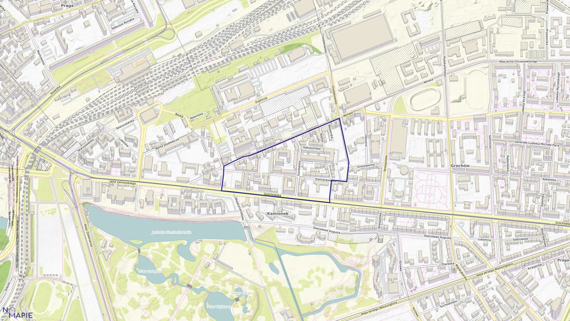 Mapa obrębu 3-02-06 w mieście Warszawa