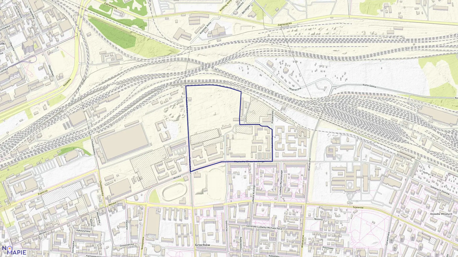 Mapa obrębu 3-02-11 w mieście Warszawa