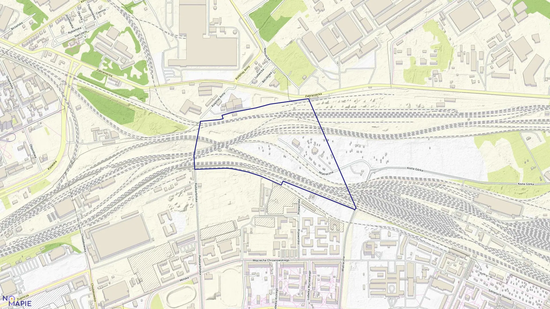 Mapa obrębu 3-03-01 w mieście Warszawa