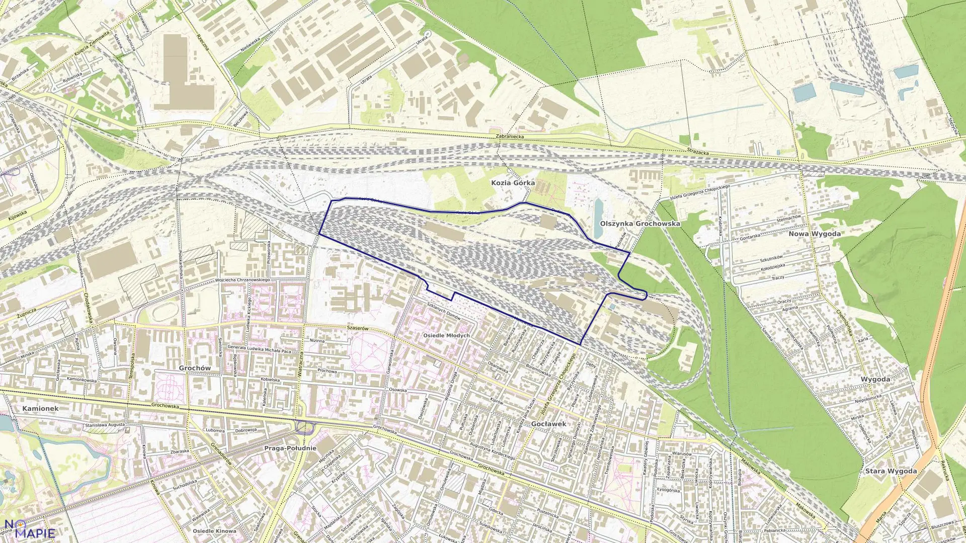 Mapa obrębu 3-03-06 w mieście Warszawa