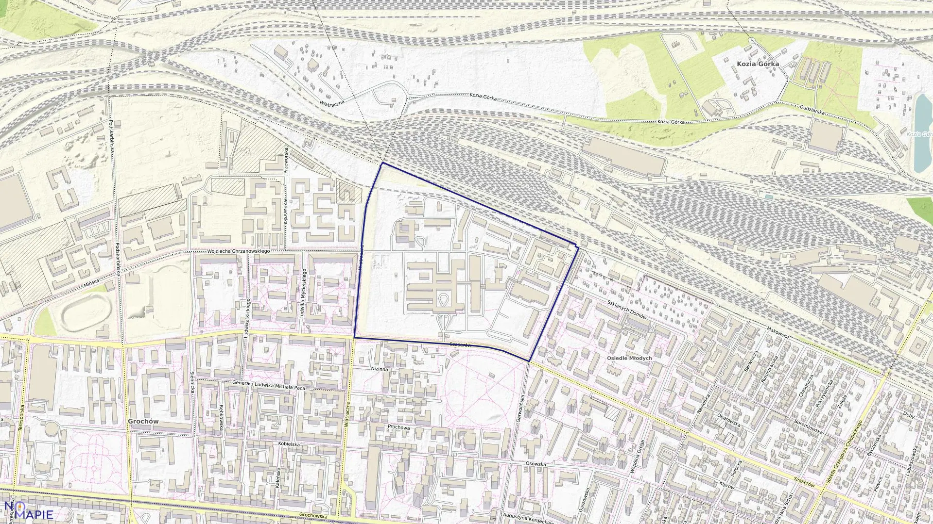 Mapa obrębu 3-04-03 w mieście Warszawa