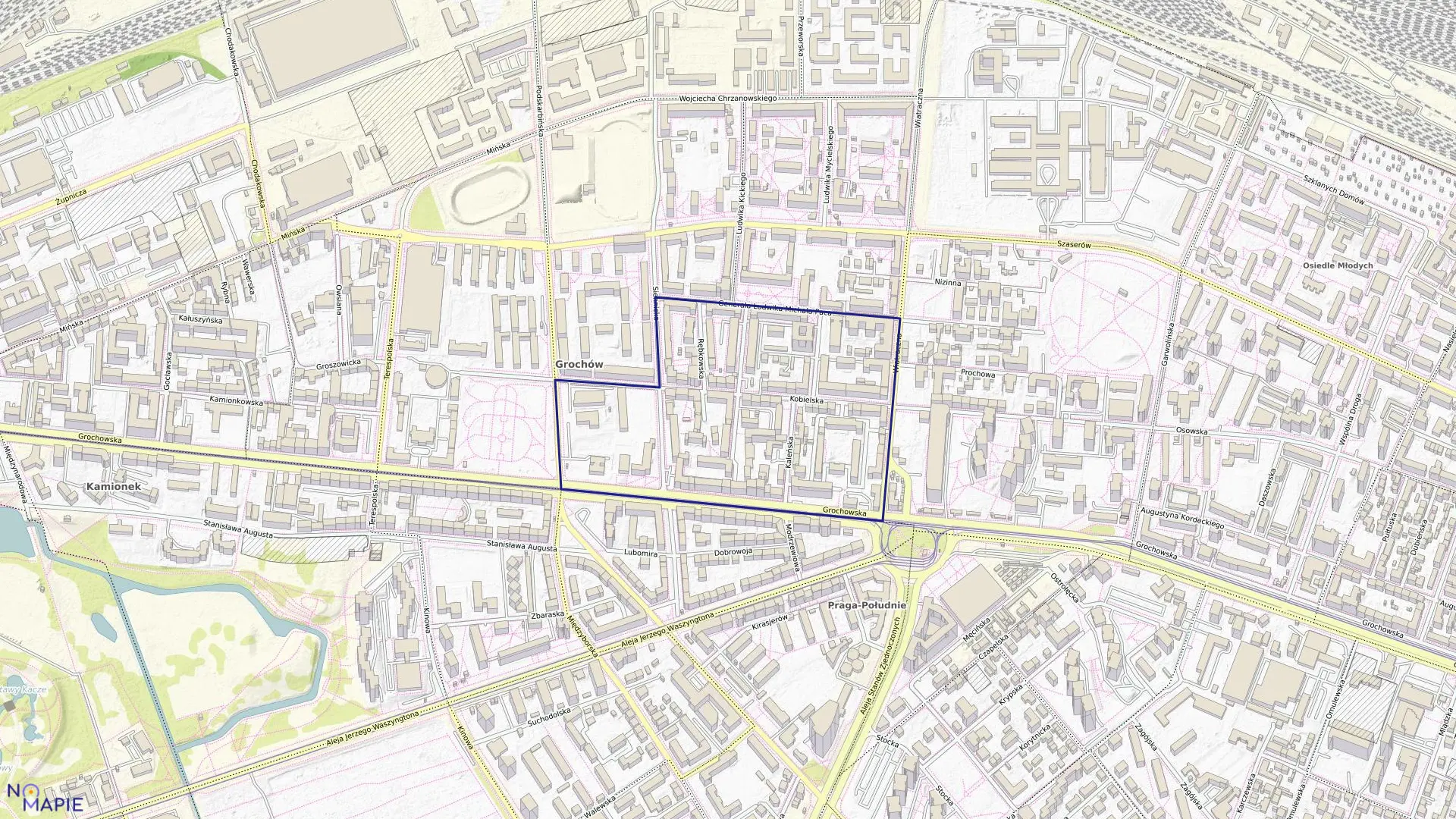 Mapa obrębu 3-04-06 w mieście Warszawa