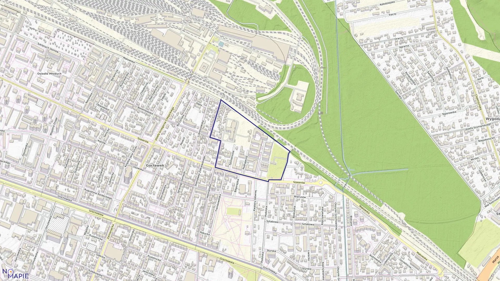 Mapa obrębu 3-04-11 w mieście Warszawa