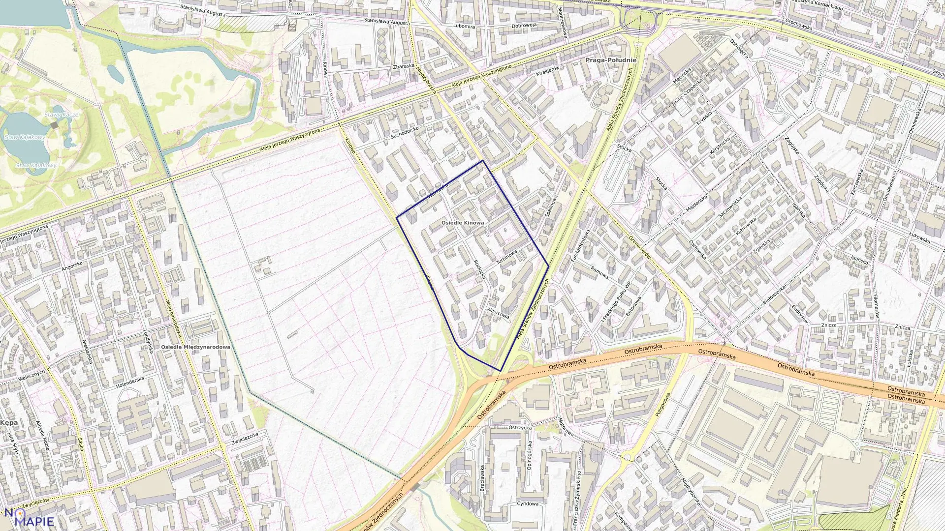 Mapa obrębu 3-05-11 w mieście Warszawa