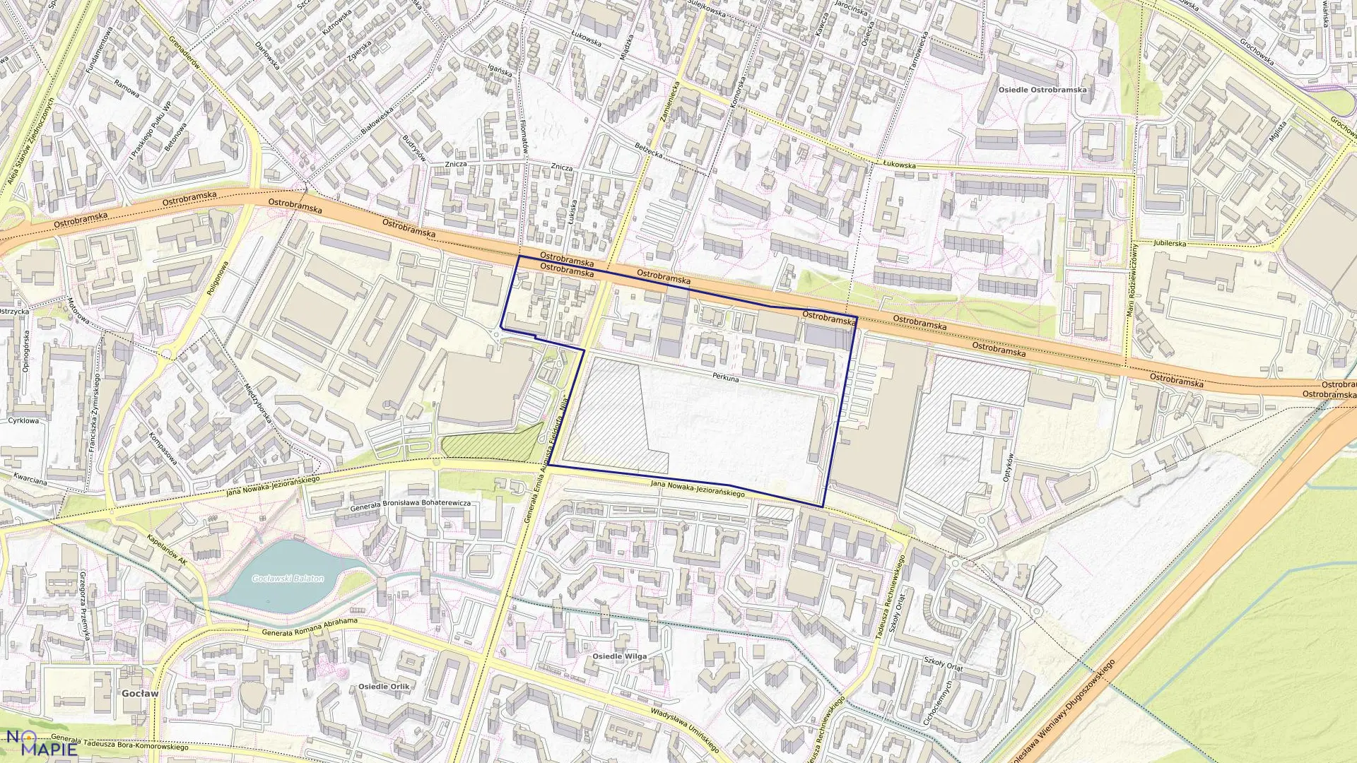 Mapa obrębu 3-05-23 w mieście Warszawa