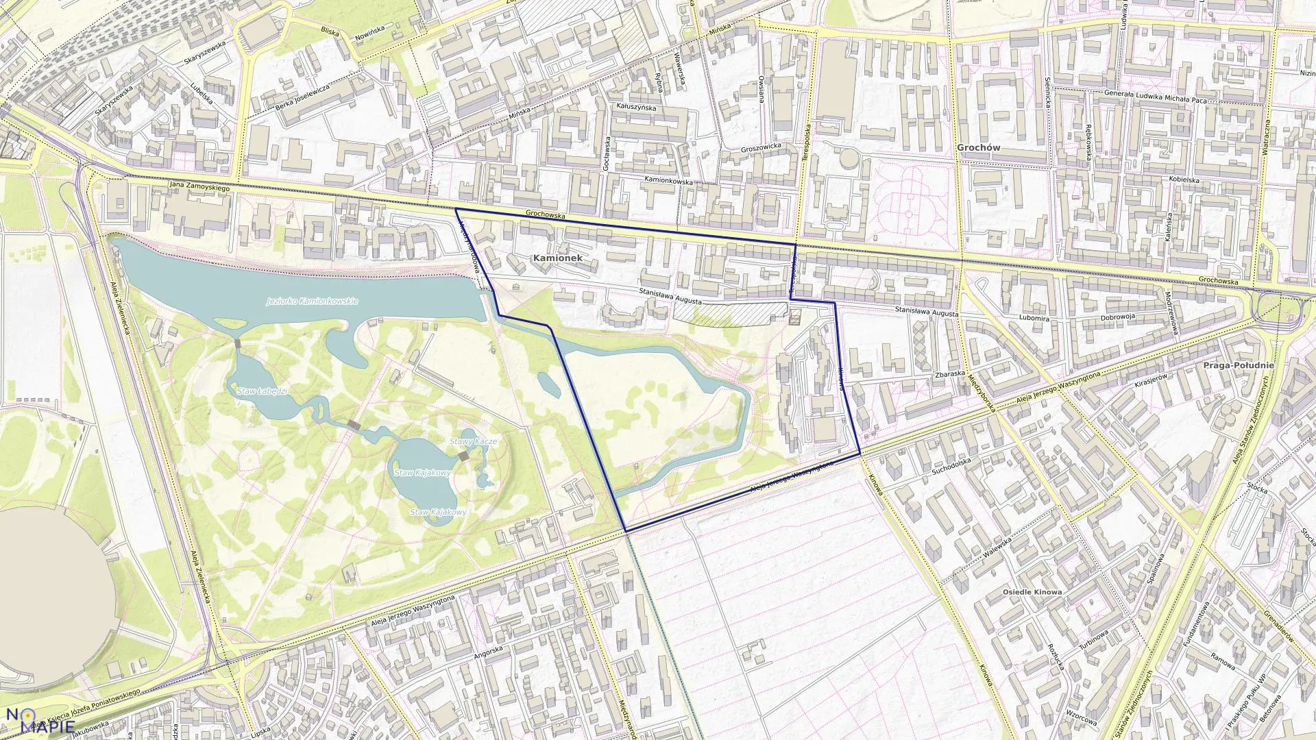 Mapa obrębu 3-05-31 w mieście Warszawa