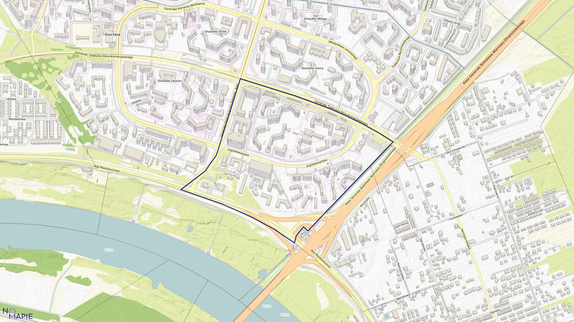 Mapa obrębu 3-06-01 w mieście Warszawa