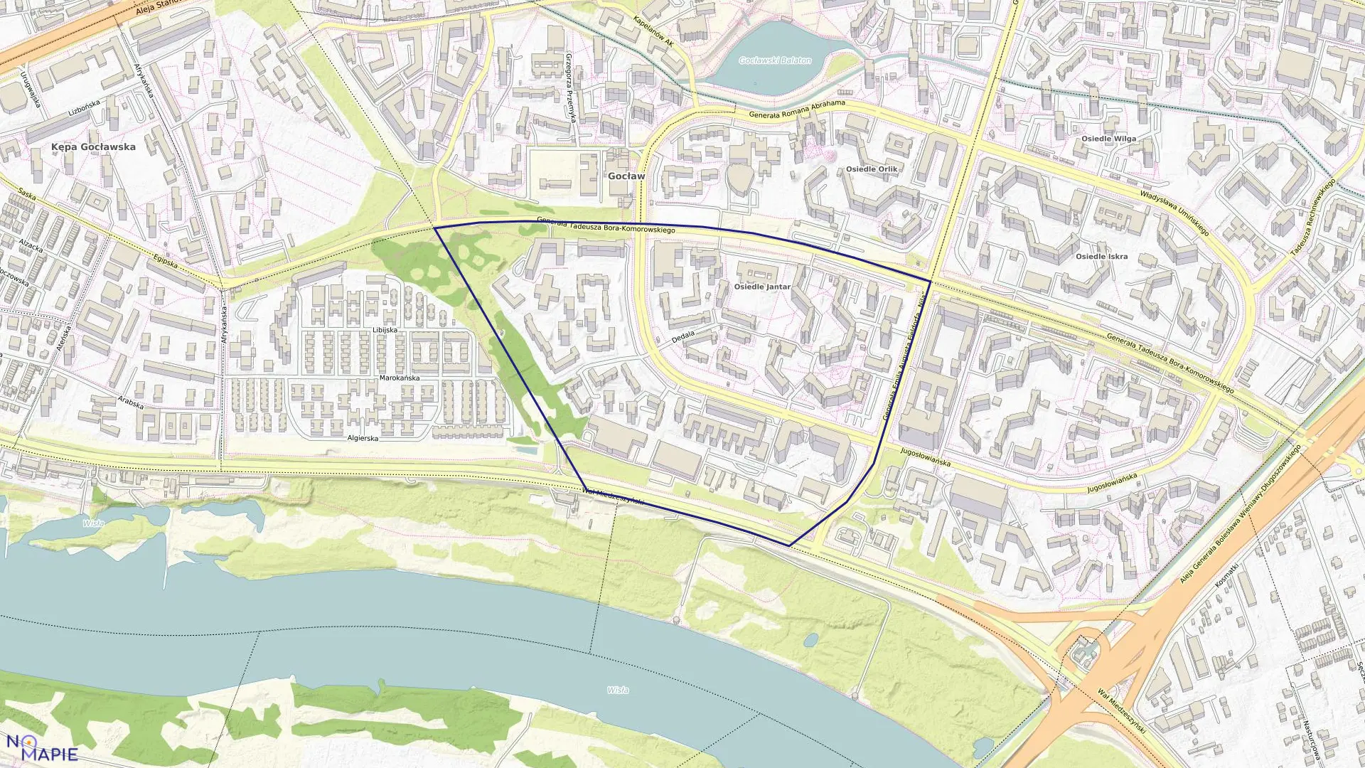 Mapa obrębu 3-06-03 w mieście Warszawa