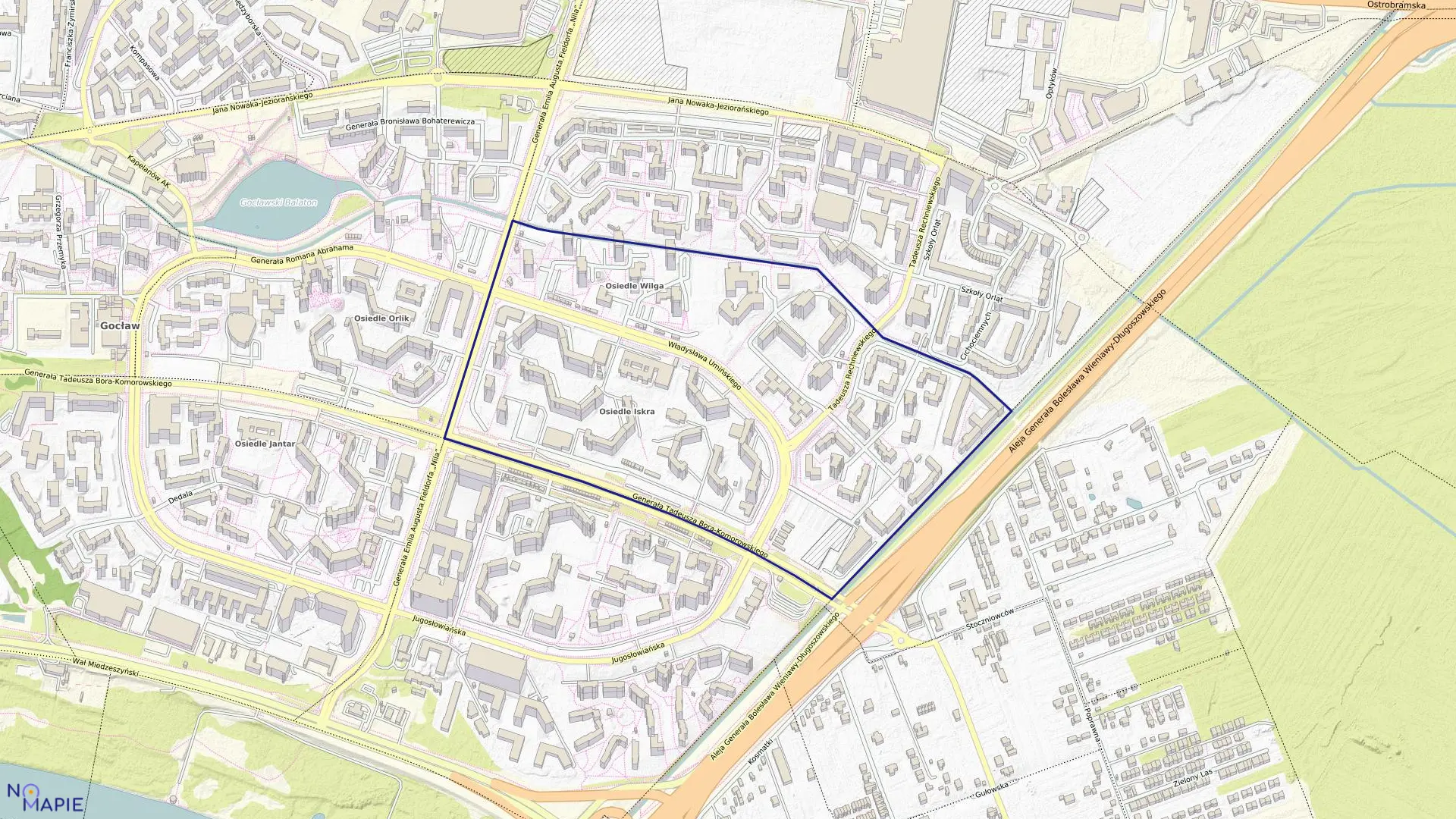 Mapa obrębu 3-06-06 w mieście Warszawa