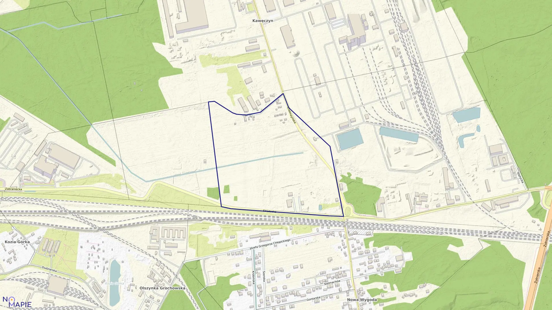 Mapa obrębu 3-08-06 w mieście Warszawa