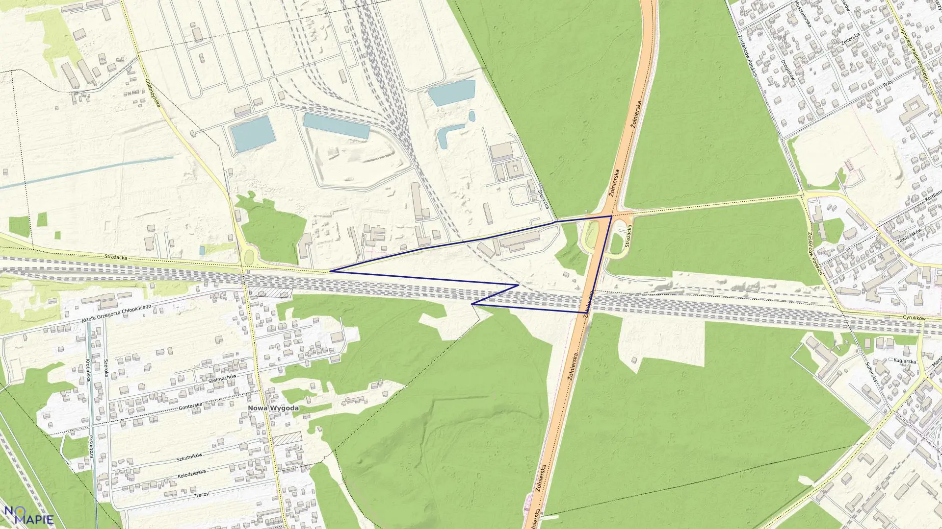 Mapa obrębu 3-08-09 w mieście Warszawa