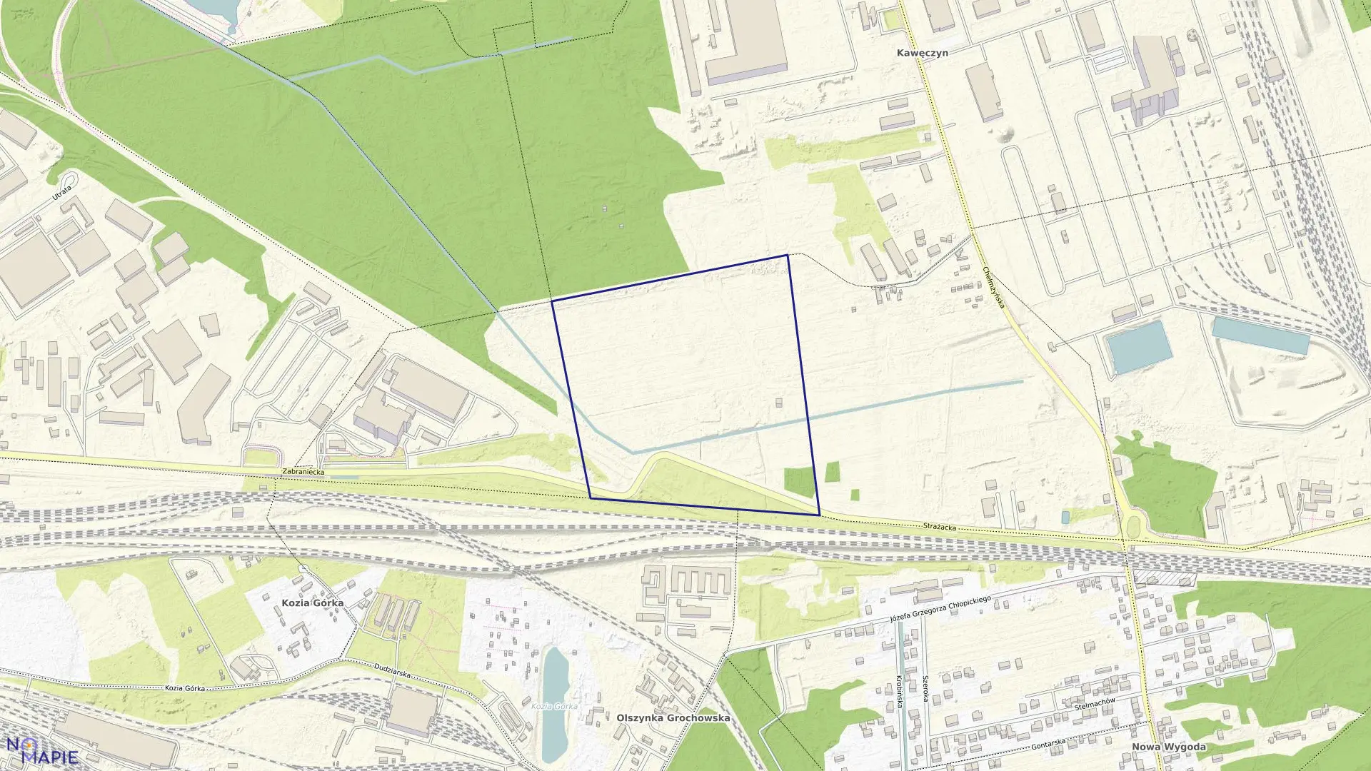 Mapa obrębu 3-08-10 w mieście Warszawa