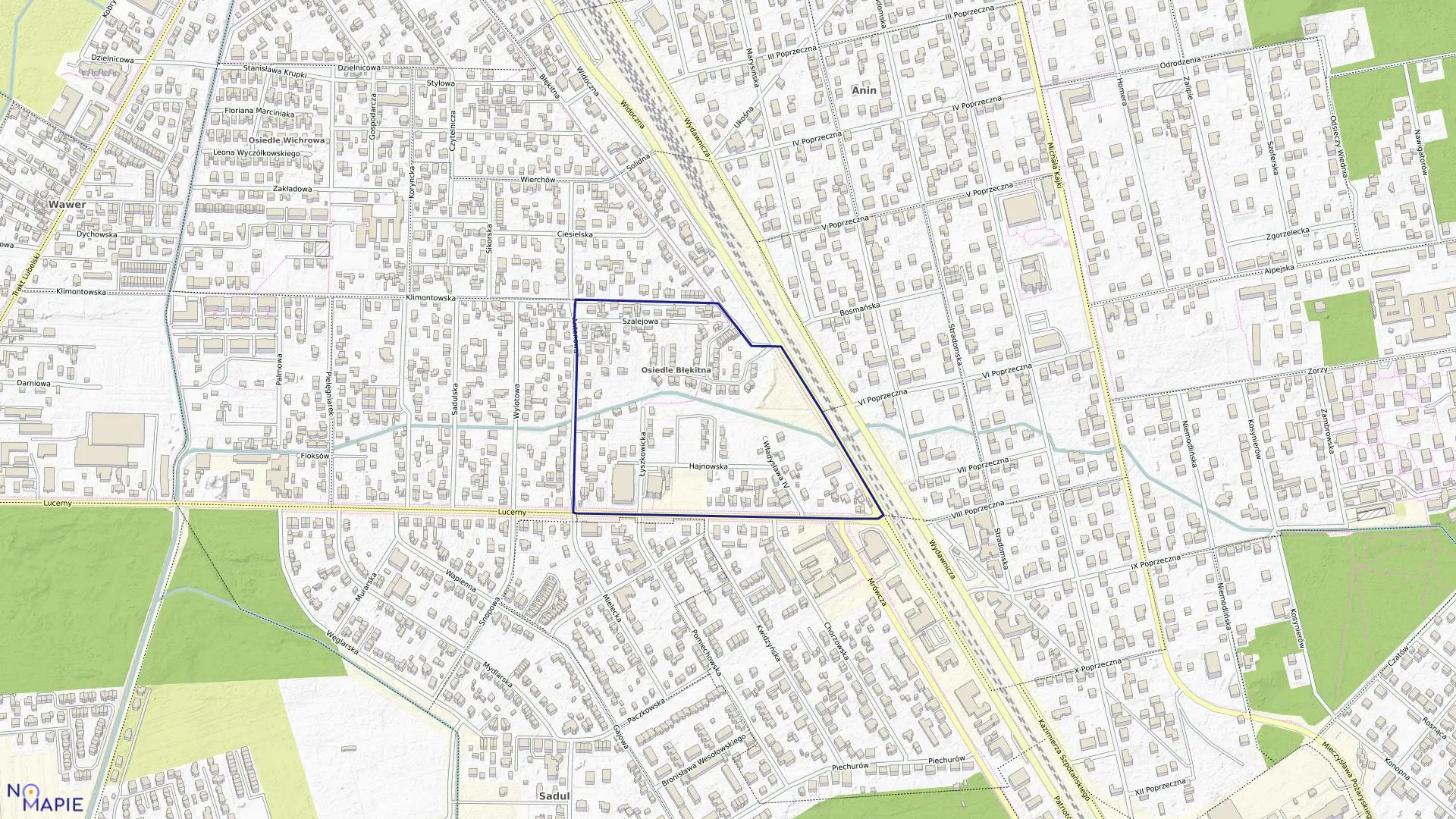 Mapa obrębu 3-11-18 w mieście Warszawa