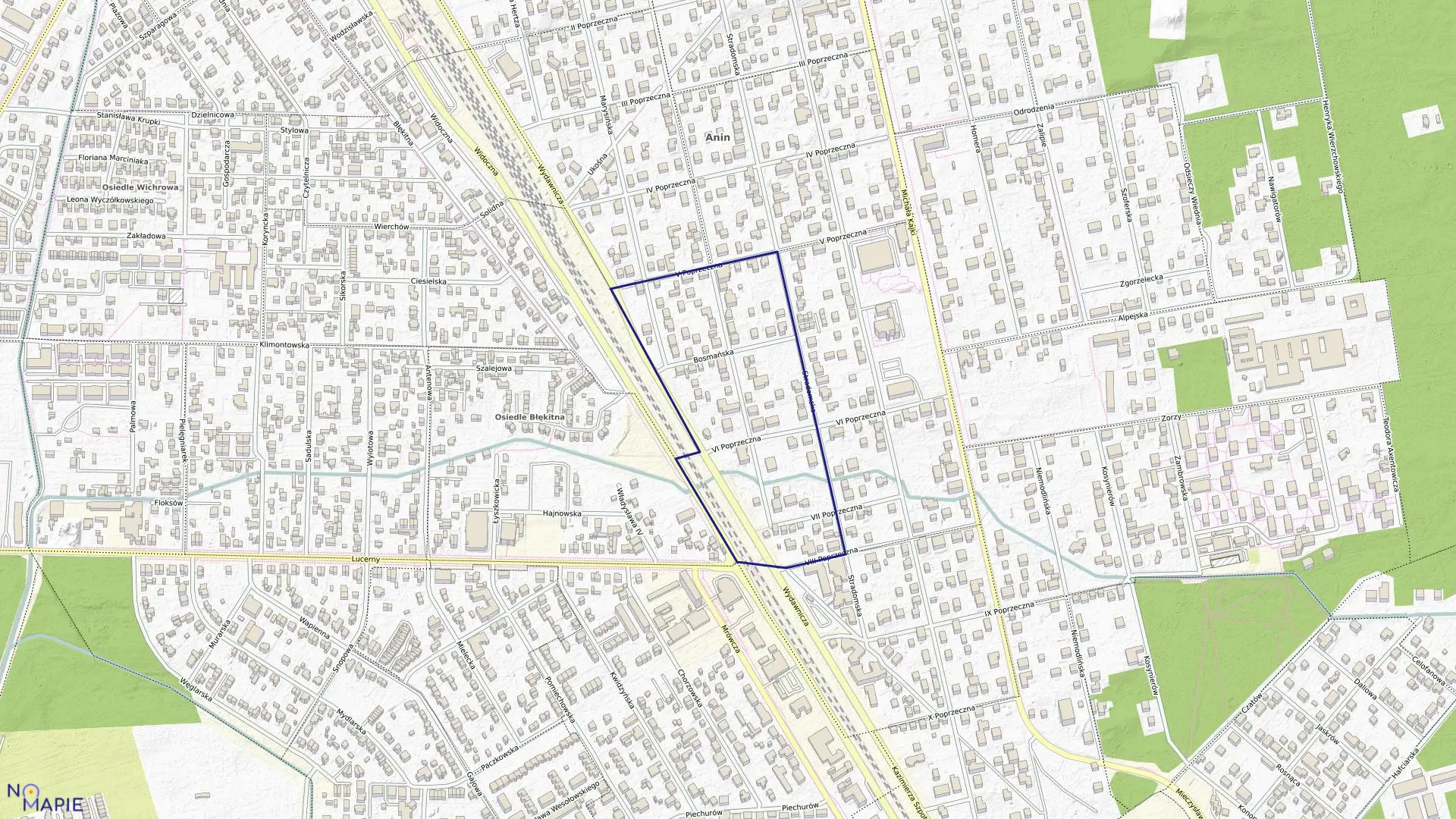 Mapa obrębu 3-11-19 w mieście Warszawa