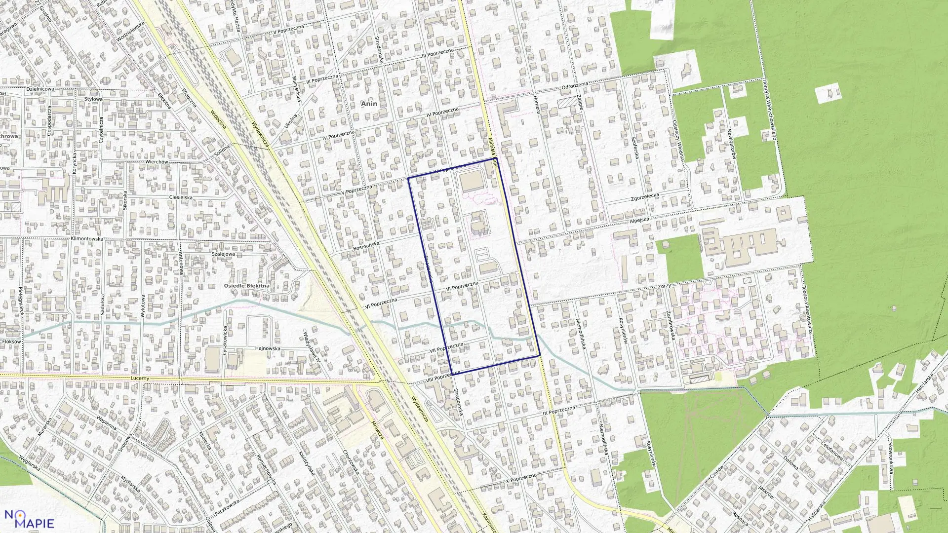 Mapa obrębu 3-11-20 w mieście Warszawa