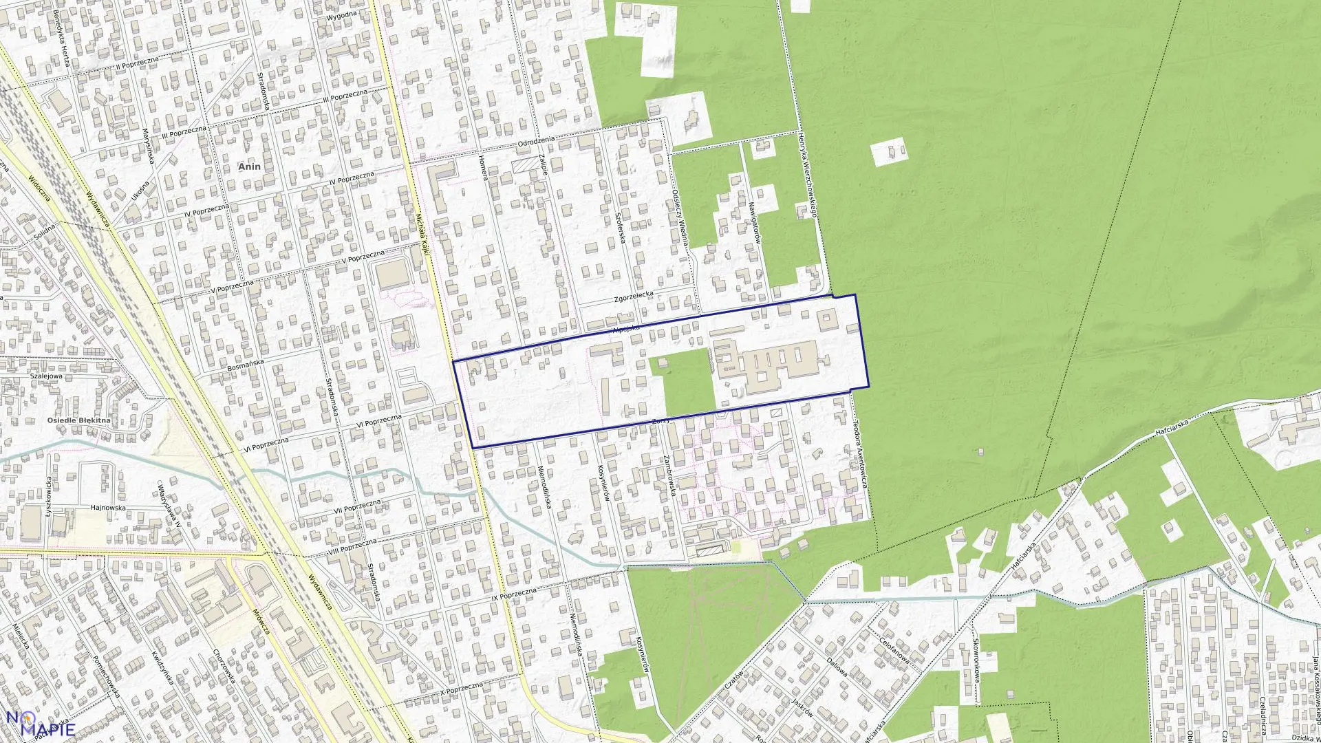 Mapa obrębu 3-11-21 w mieście Warszawa