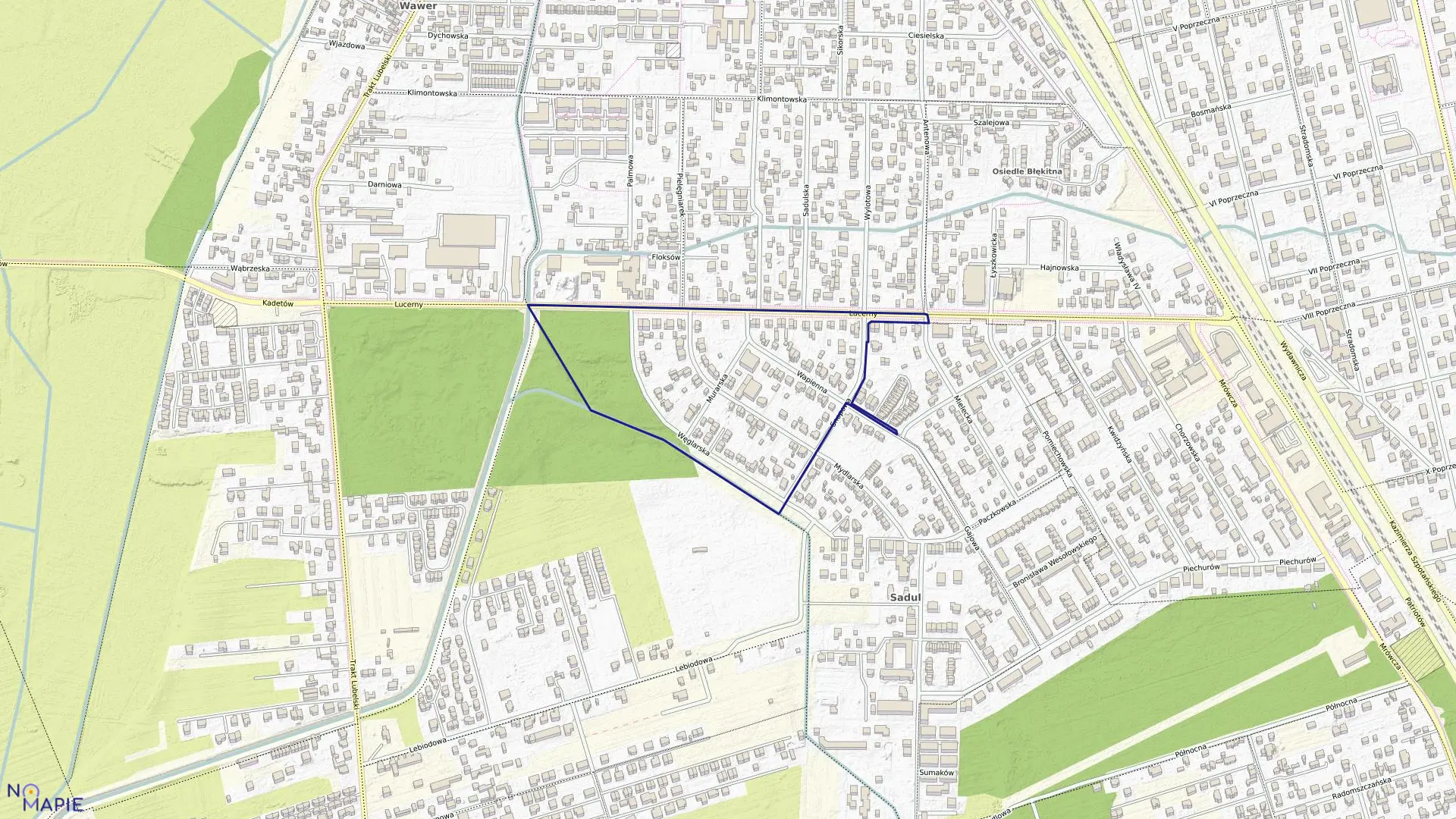 Mapa obrębu 3-11-23 w mieście Warszawa