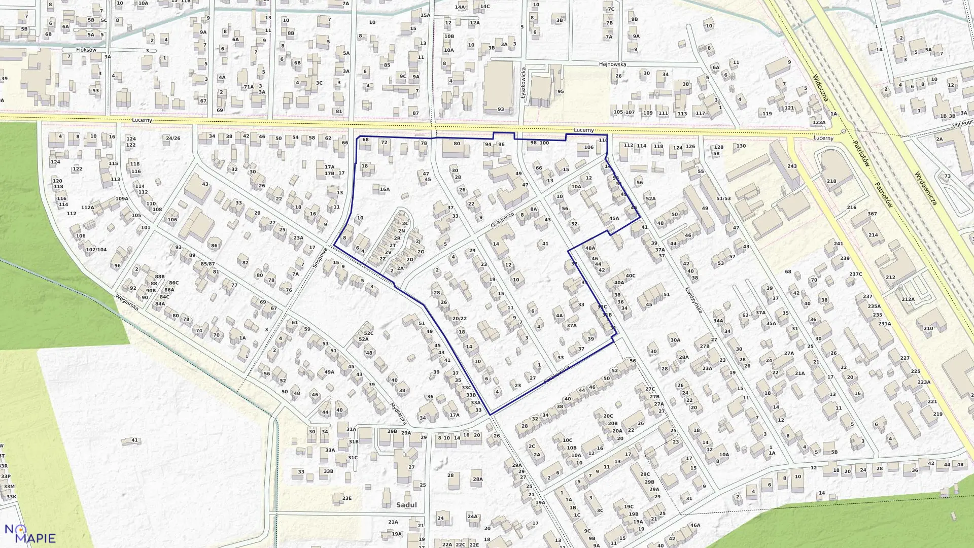 Mapa obrębu 3-11-24 w mieście Warszawa